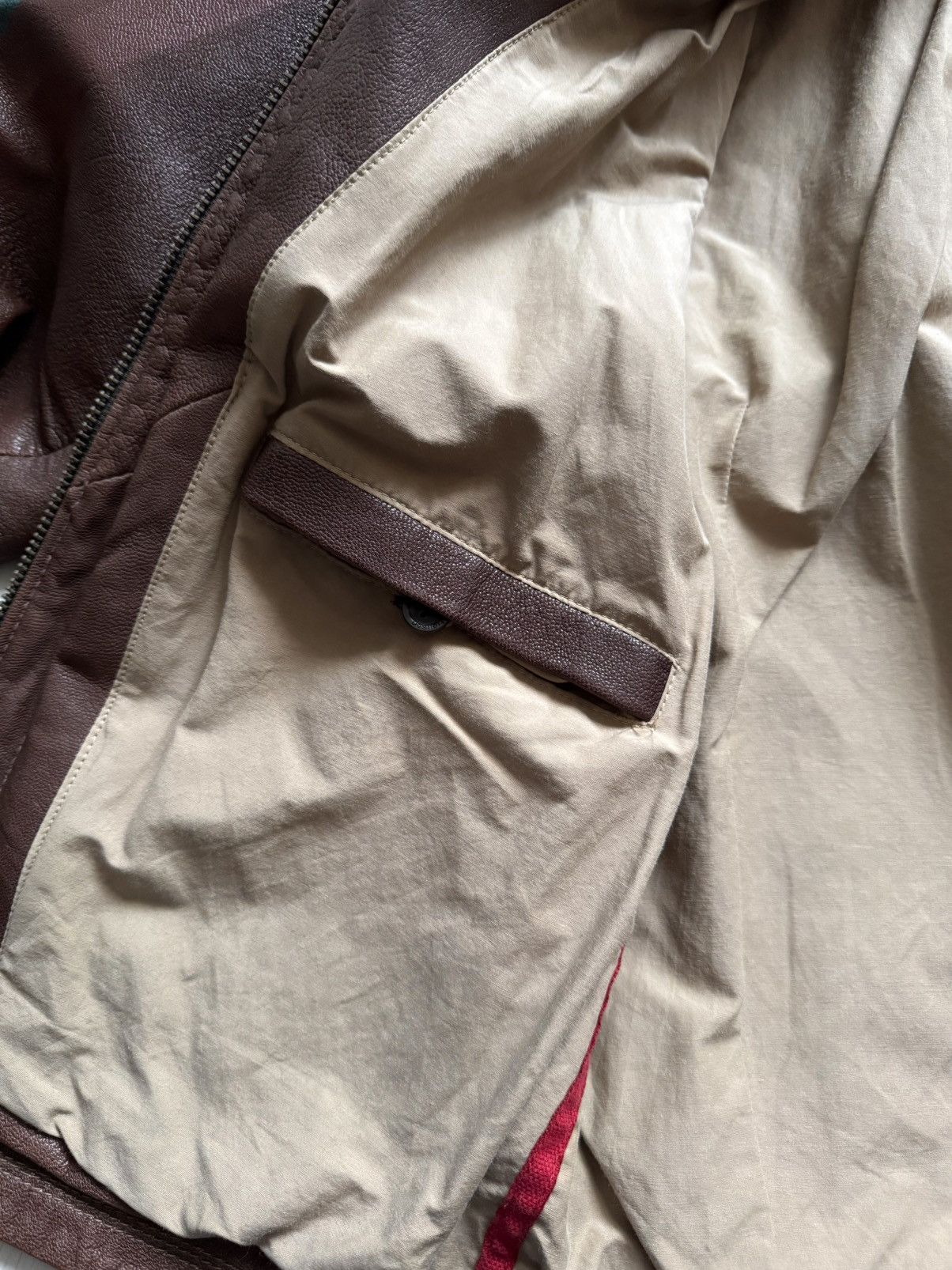 Vintage Strellson Swiss Cross Biker Moto Leather Jacket