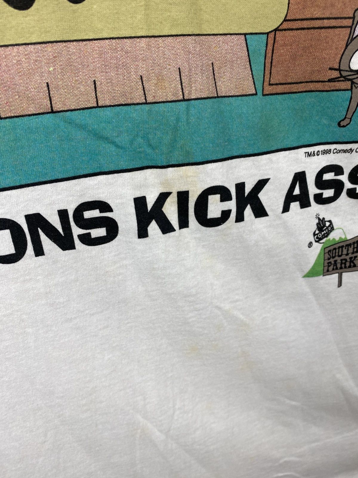 Vintage 🛏️Vintage 1998 T-Shirt South Park CARTOONS KICK ASS! VTG Tee Size US M / EU 48-50 / 2 - 4 Thumbnail