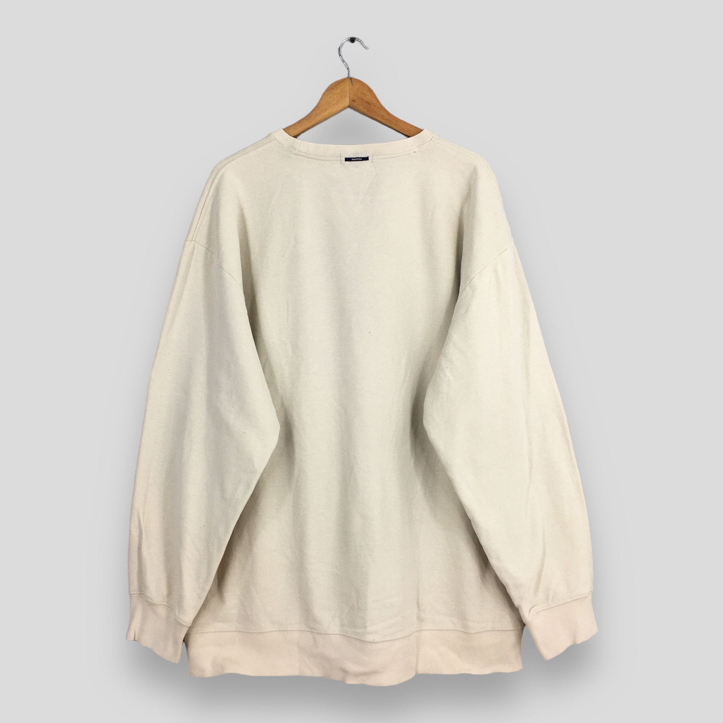Nautica × Vintage Vintage 90's Nautica Cream Sweatshirt XXLarge Size US XXL / EU 58 / 5 - 6 Thumbnail