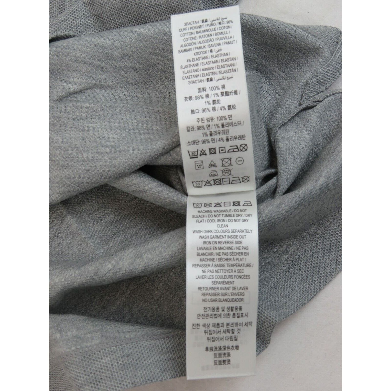 Burberry BURBERRY RYLAN GRAY COTTON COLLAR LOGO SHORT SLEEVE SHIRT XL Size US XL / EU 56 / 4 - 12 Thumbnail