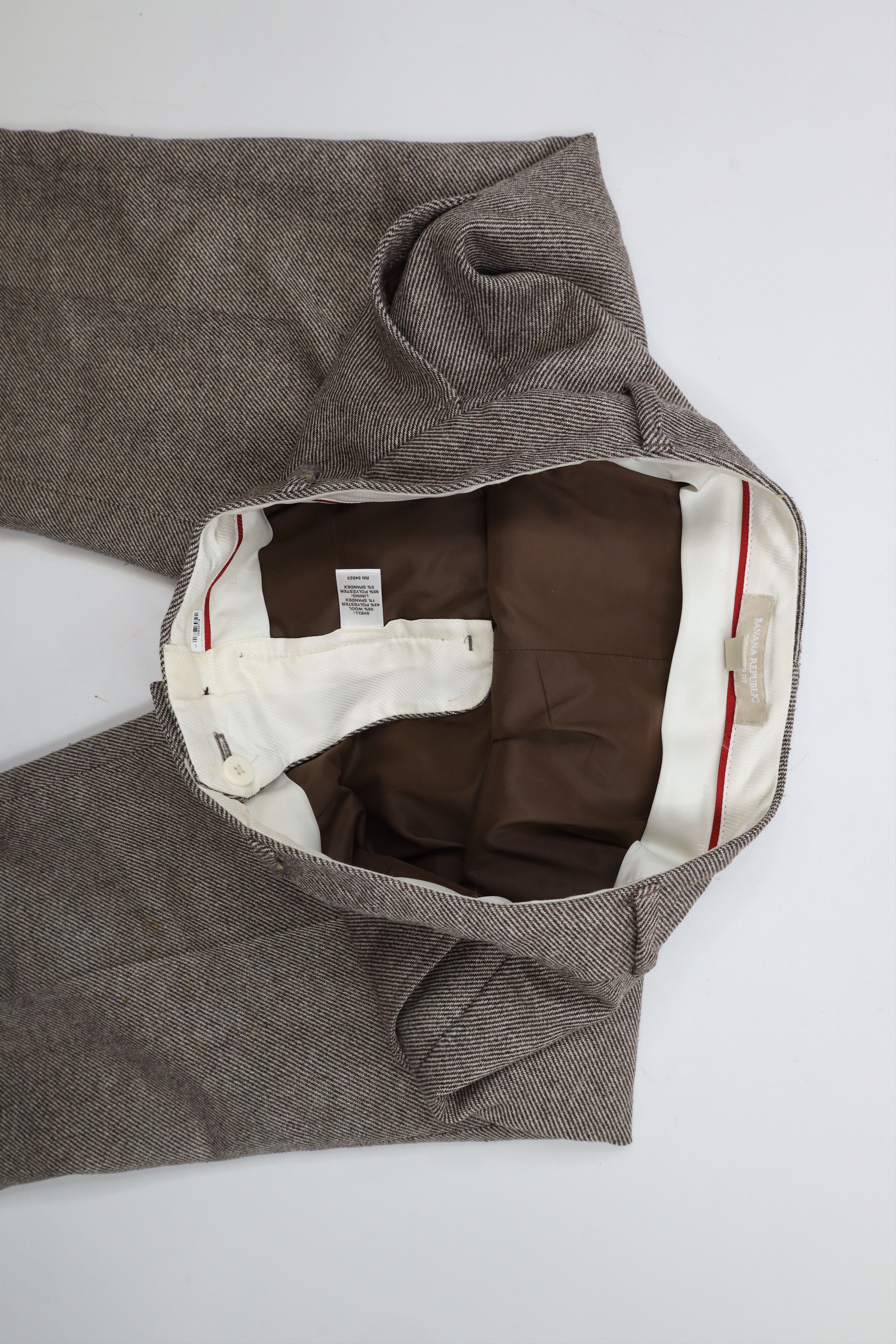 Banana Republic × Vintage Vintage Y2K Banana Republic Wool Blend Wide Leg Chino Pants Size 26" / US 2 / IT 38 - 10 Thumbnail
