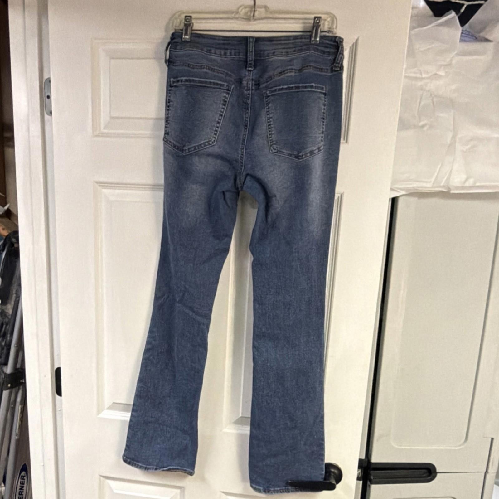 Anti Social Social Club SO Bootcut Blue Denim Jeans Medium Wash Juniors Size 11 Size 32" / US 10 / IT 46 - 2 Thumbnail