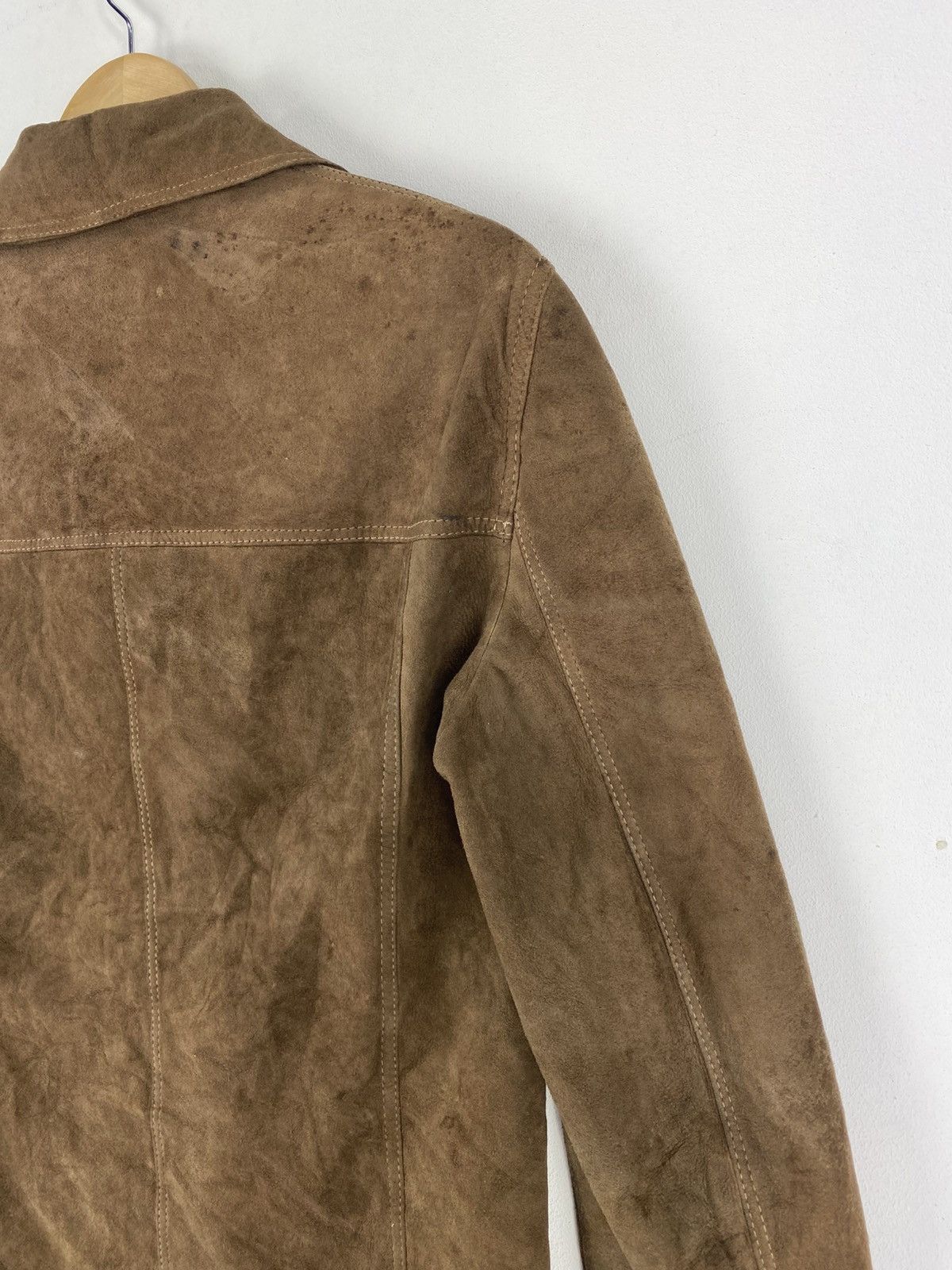 Japanese Brand Vintage 70’s Suede Leather Brown Jacket Button Up Size US XS / EU 42 / 0 - 5 Thumbnail
