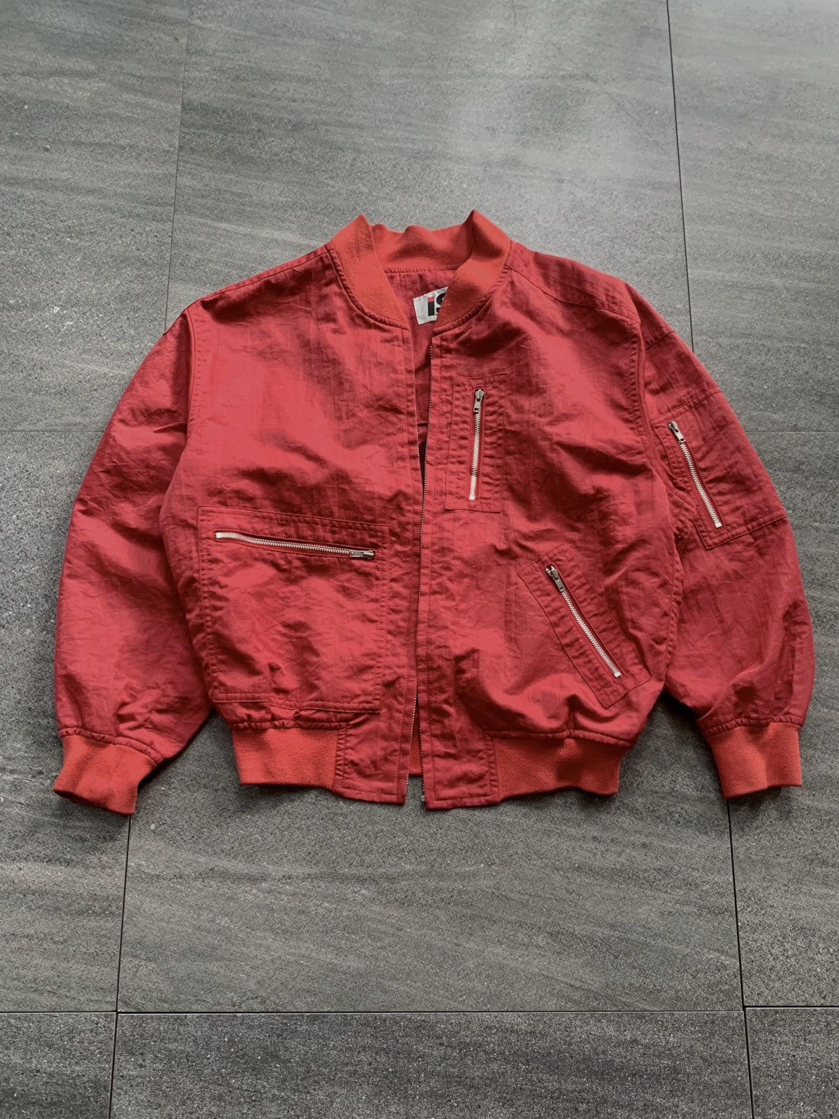 Issey Miyake 90s IS Logo Bomber Nylon Jacket Size US M / EU 48-50 / 2 - 2 Thumbnail