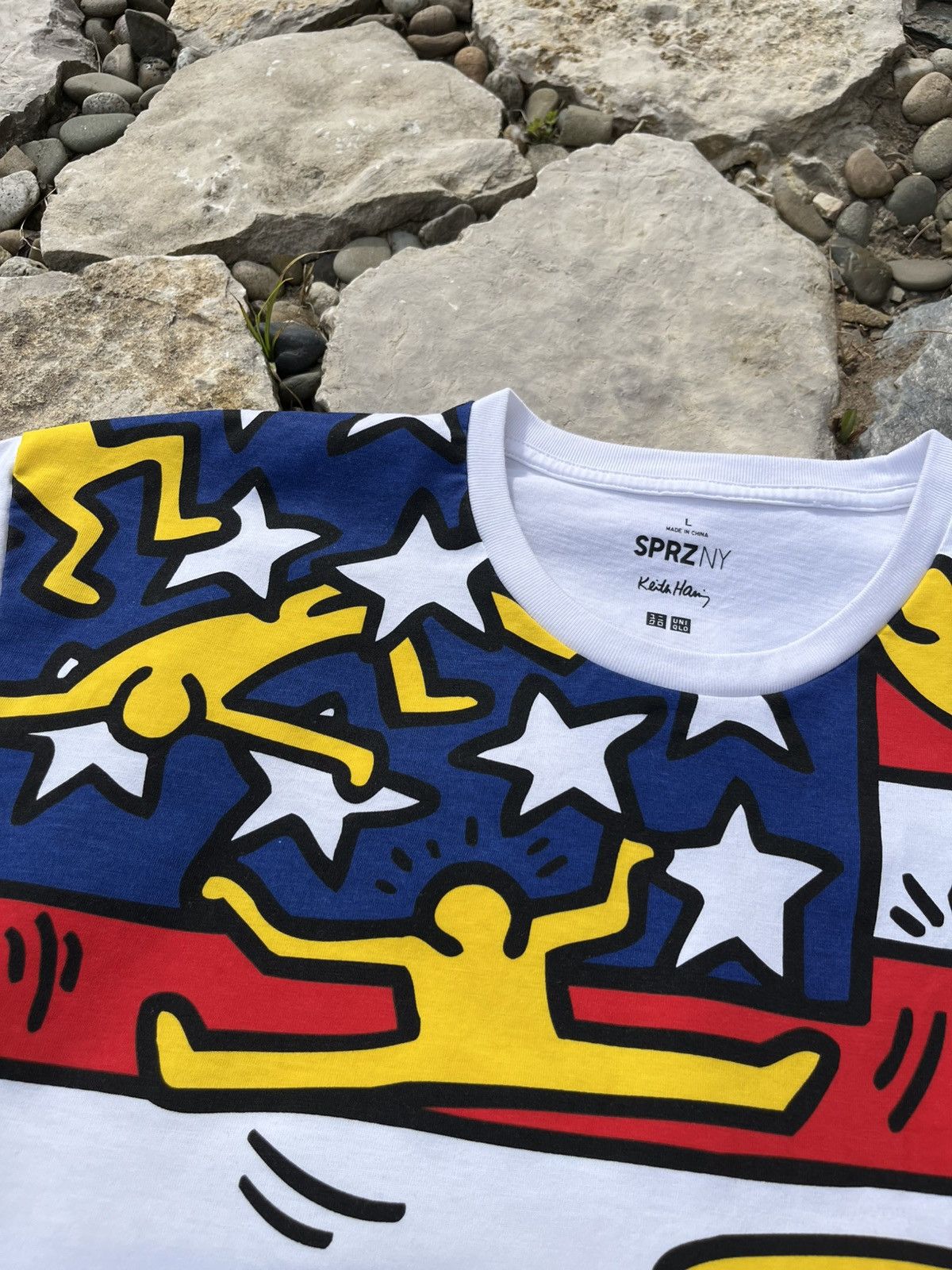 Keith Haring × Uniqlo Uniqlo SPRZ NY Keith Haring USA America flag tee t-shirt Size US L / EU 52-54 / 3 - 8 Thumbnail