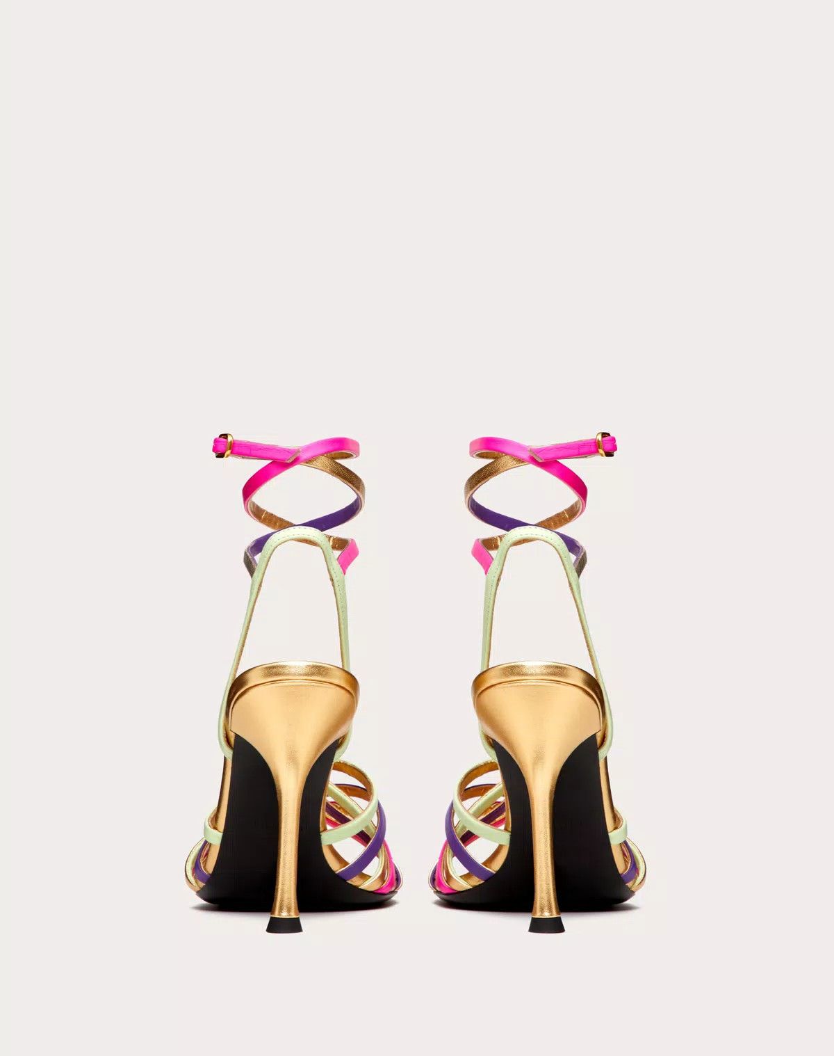Valentino o1s1wg111125 Rockstud Strappy Sandal Nappa Leather 100mm Size US 11 / IT 41 - 3 Thumbnail