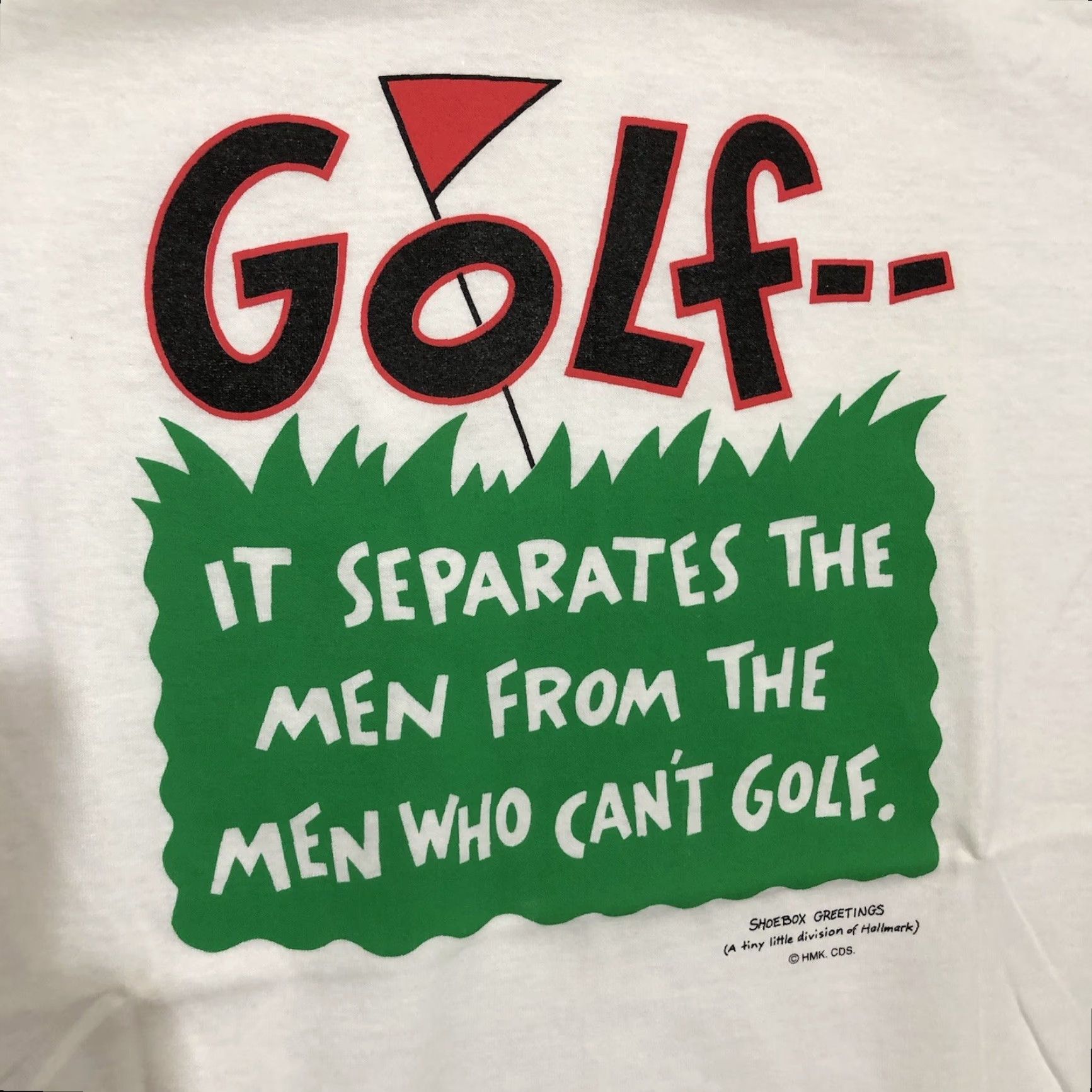 Vintage VINTAGE Shoebox Greetings Golf Shirt White T-Shirt Mens XL Regular Crew Neck Logo Size US XL / EU 56 / 4 - 2 Thumbnail