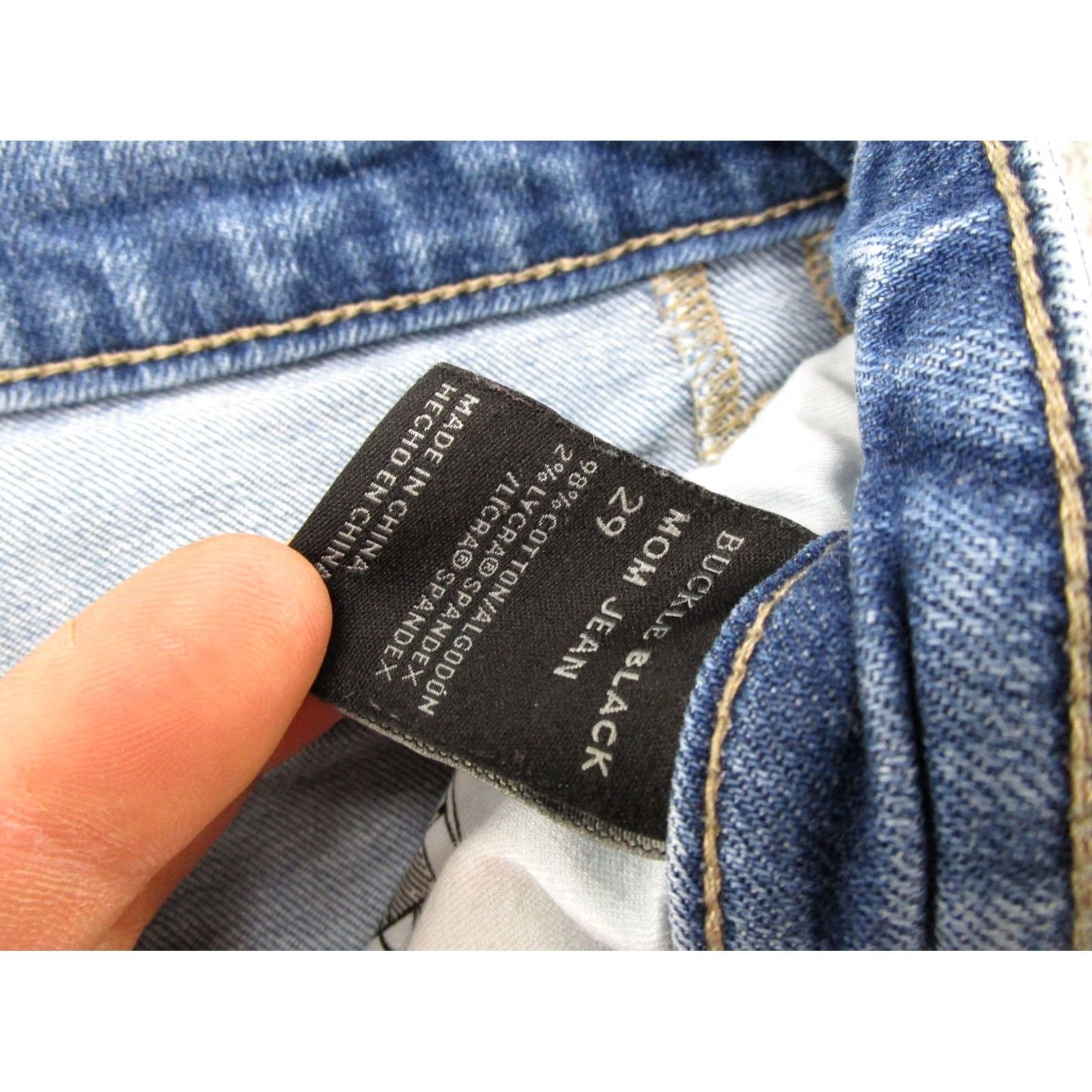Buckle Black Buckle Black Jeans Womens Mom High Rise Distressed Medium Wash 29 Regular 5-Pocket Blue Cotton Denim Modern Size 29" - 5 Thumbnail