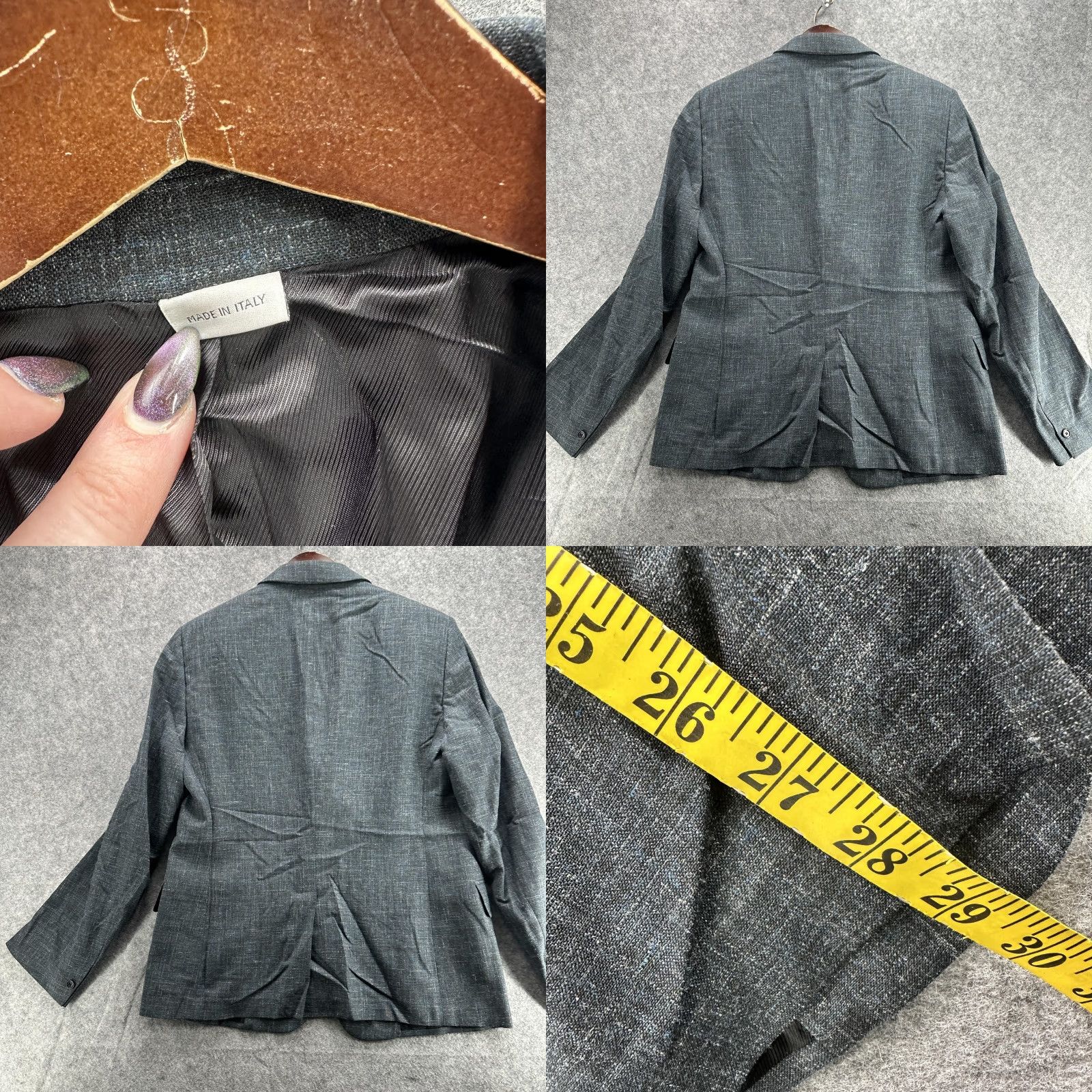 Stella McCartney STELLA MCCARTNEY Sport Coat / Blazer Men 54 Gray Wool Linen 2-Piece Notch Lapel 3-Button Italy Regular size 54 Mens Size 54R - 8 Thumbnail