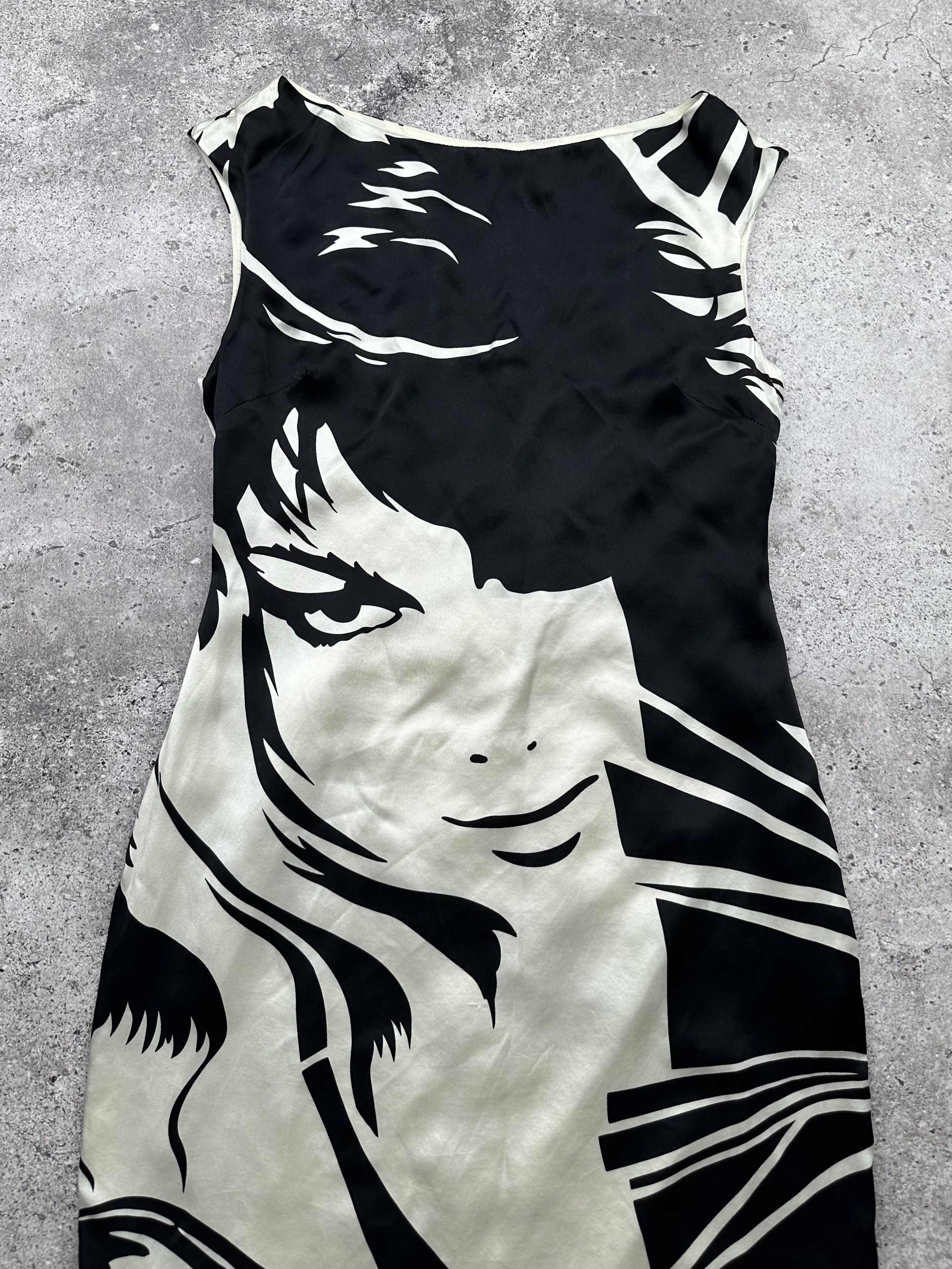 Japanese Brand Vintage Printed Dress C166(V104)(E8) Size M / US 6-8 / IT 42-44 - 2 Thumbnail