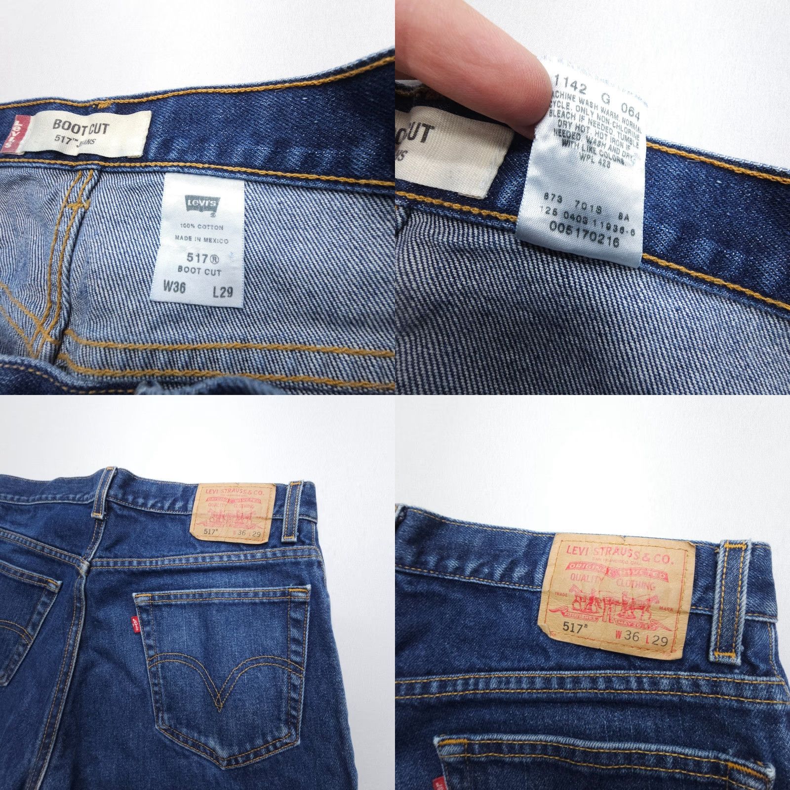 Levi's VINTAGE Levi's Jeans 517 Brand Levi's 517 Bootcut Men 36 Dark Wash Denim 5-Pocket Cowboy USA Western 2000s Mens Size US 36 / EU 52 - 8 Thumbnail