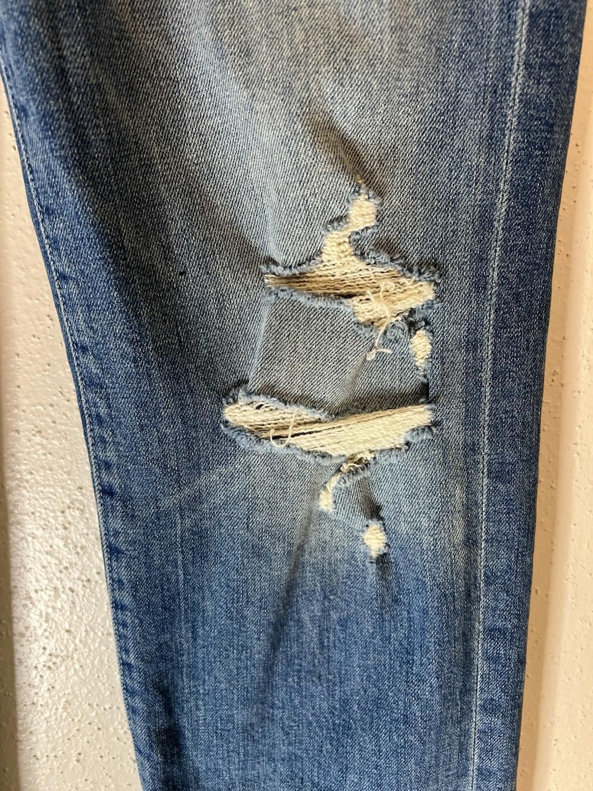 Indian Motorcycle MOTHER Superior The Rambler Ankle Distressed Jeans Size 28 Size 28" / US 6 / IT 42 - 3 Thumbnail