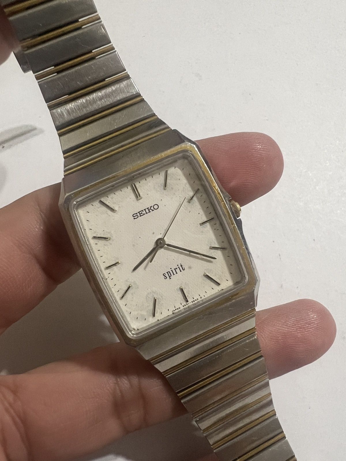 Seiko Vintage 90s Seiko Spirit Tank Two Tone Watch Size ONE SIZE - 1 Thumbnail