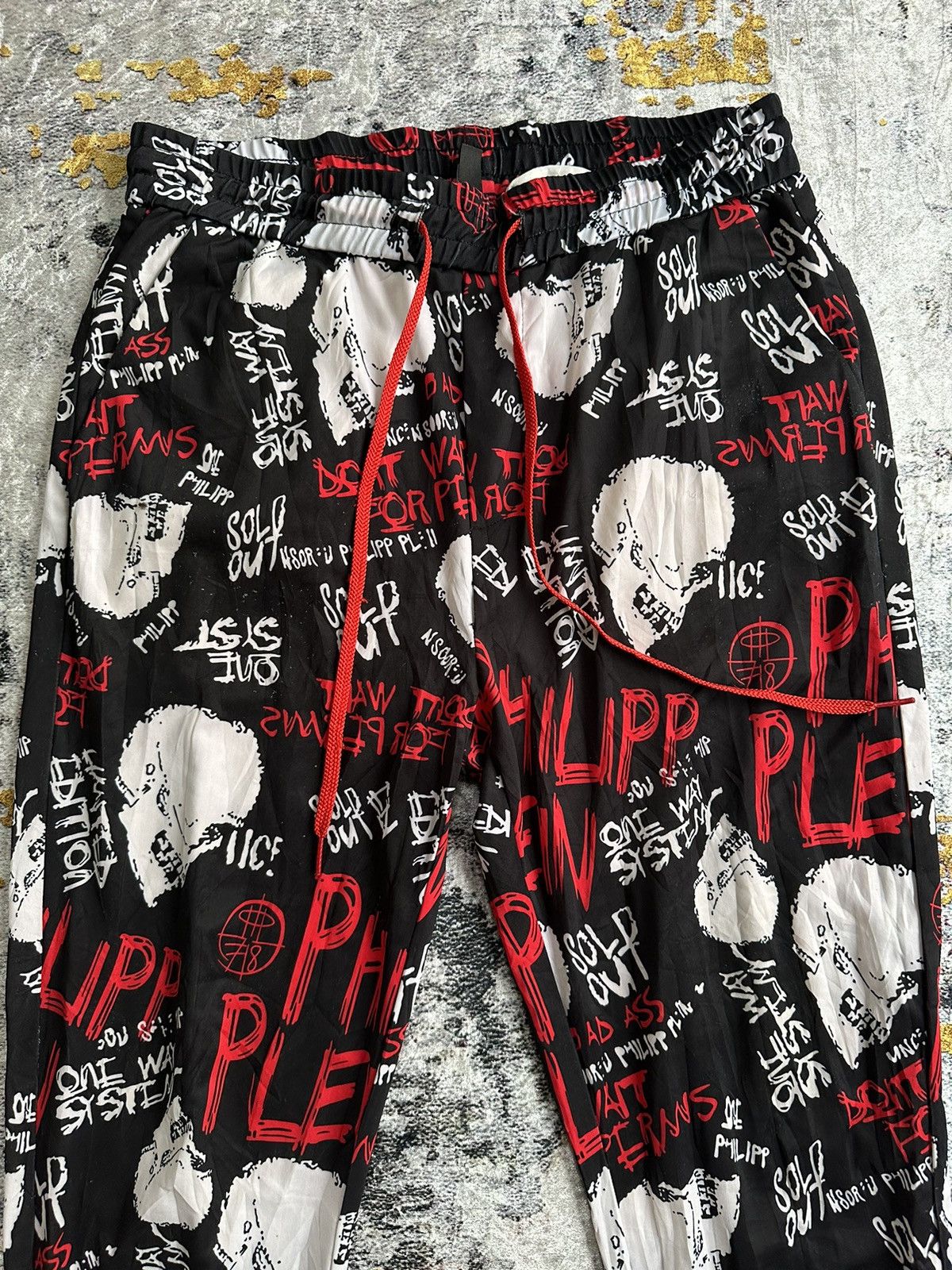 14th Addiction CRAZY FASHION SKULL LIKE MADPUNKS PANTS IF6WAS9 PUNK STYLE Size US 33 - 4 Thumbnail