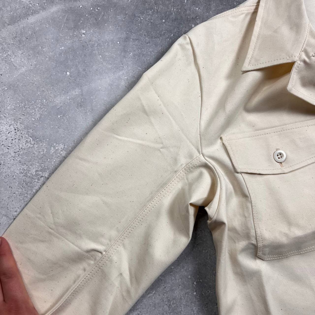 Le Laboureur Vintage 70s 80s Work 4-Pocket Chore Jacket Beige Size 50 Size US M / EU 48-50 / 2 - 8 Thumbnail