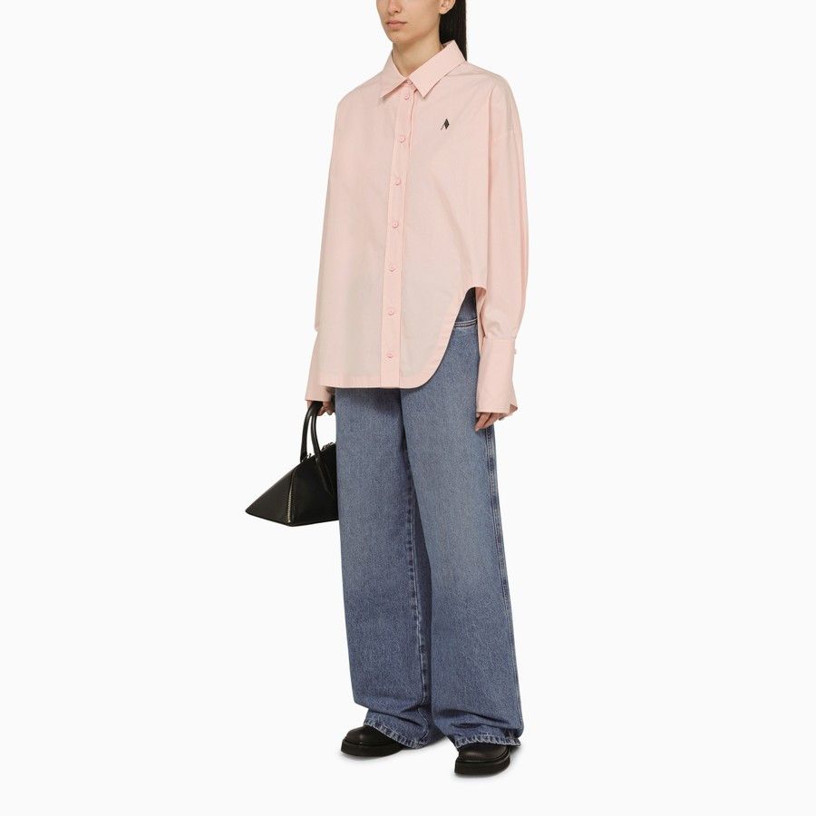 The Attico o1d2blof1024 Shirt With Embroidery Logo in Pink Size S / US 4 / IT 40 - 2 Thumbnail