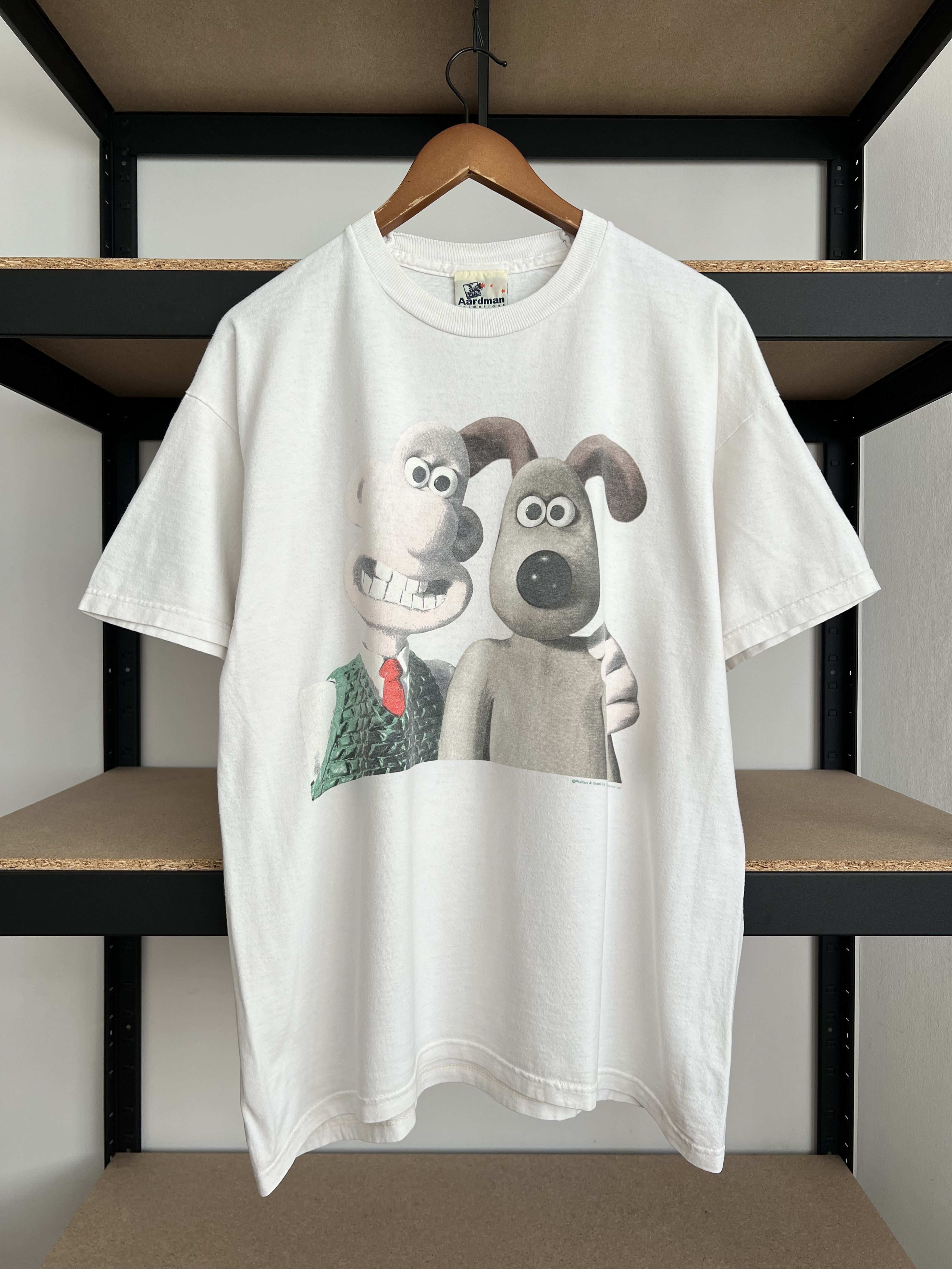 Cartoon Network Vintage 1989 Wallace and Gromit Cartoon White T-shirt Size US XL / EU 56 / 4 - 1 Thumbnail