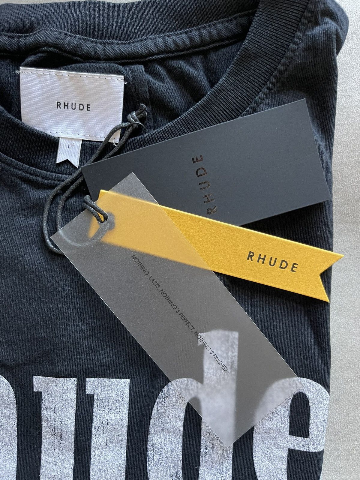 Rhude Rhude Flag Tee Vintage Black Size US L / EU 52-54 / 3 - 3 Thumbnail