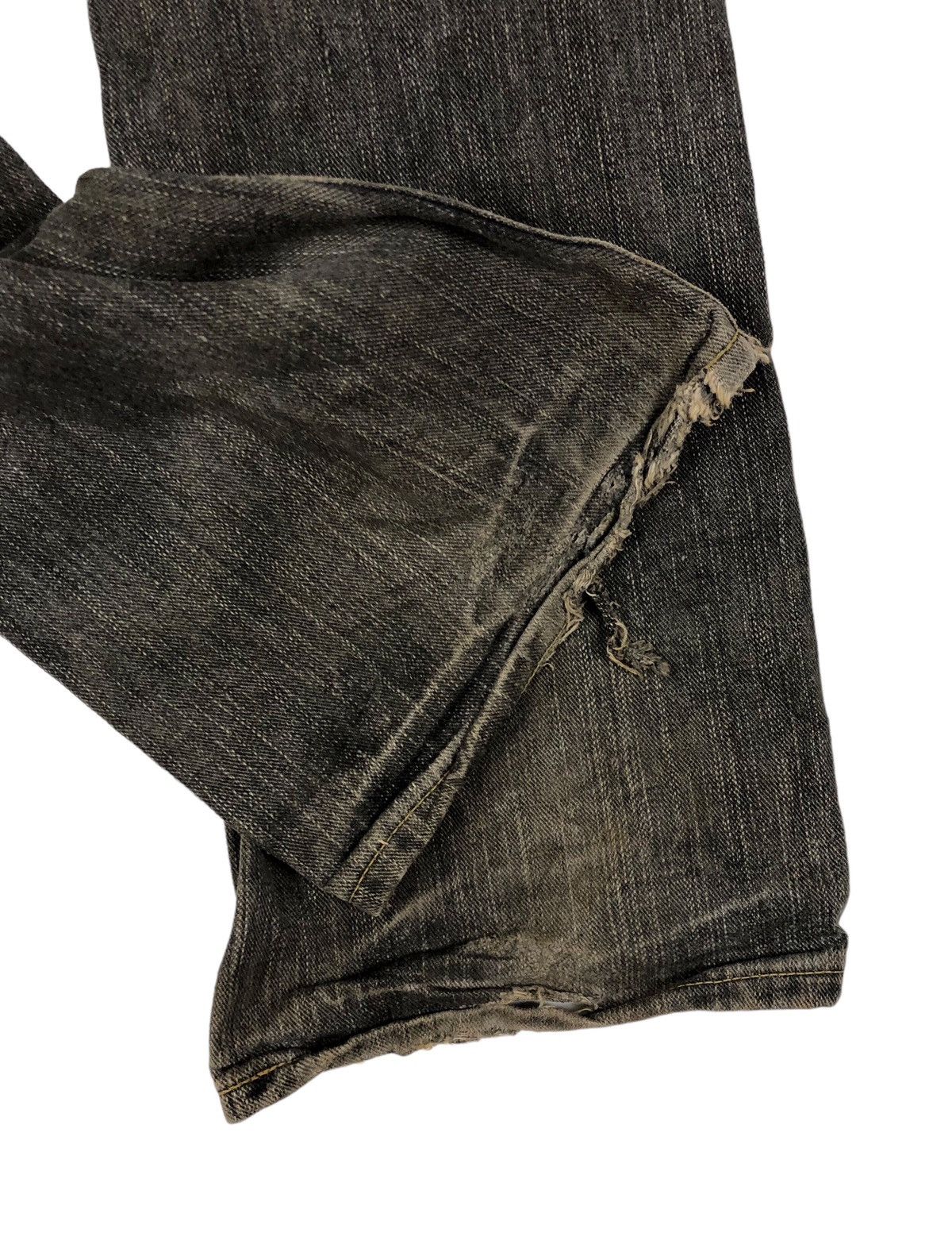 Lee Flare Lee Japan Distressed Black Denim Jeans Size US 32 / EU 48 - 11 Thumbnail