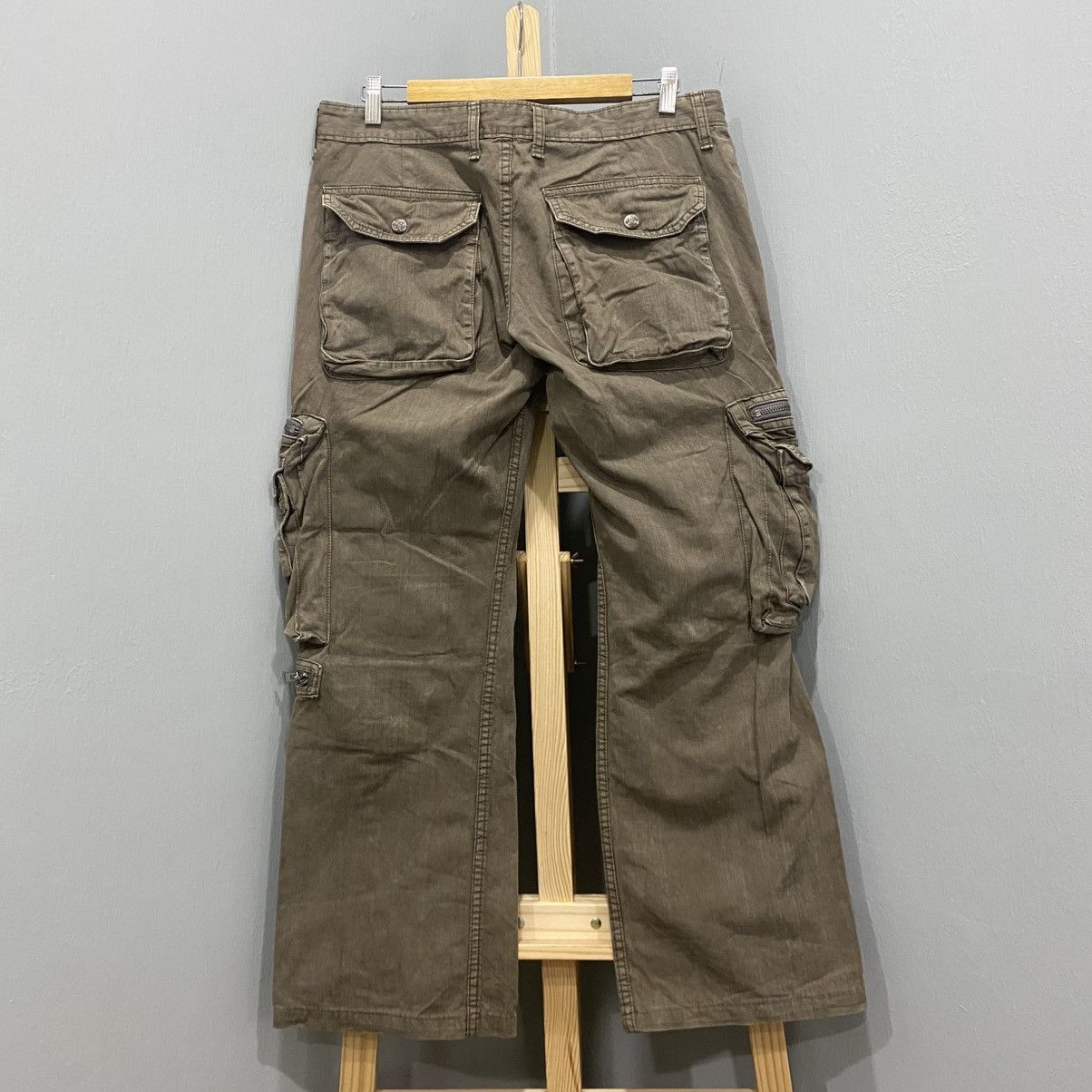 If Six Was Nine Bondage Style Surplus Multipocket Cargo Flared Pants Size US 32 / EU 48 - 4 Thumbnail