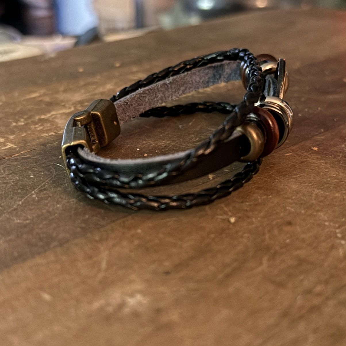 Other Unisex multi strand braided leather Sagittarius bracelet Size ONE SIZE - 5 Thumbnail