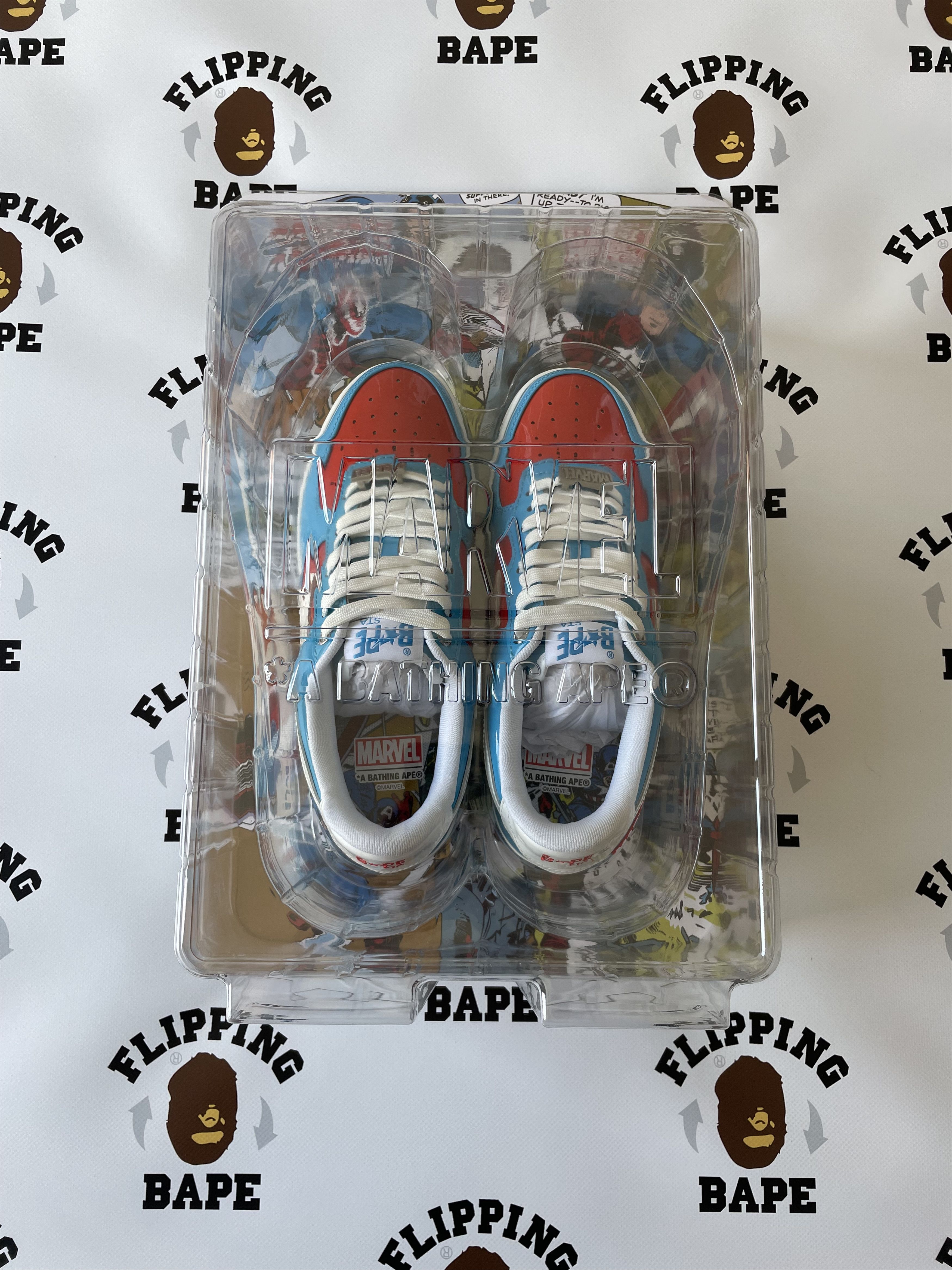 Bape MARVEL BAPE STA CAPTAIN AMERICA Size US 8.5 / EU 41-42 - 16 Thumbnail