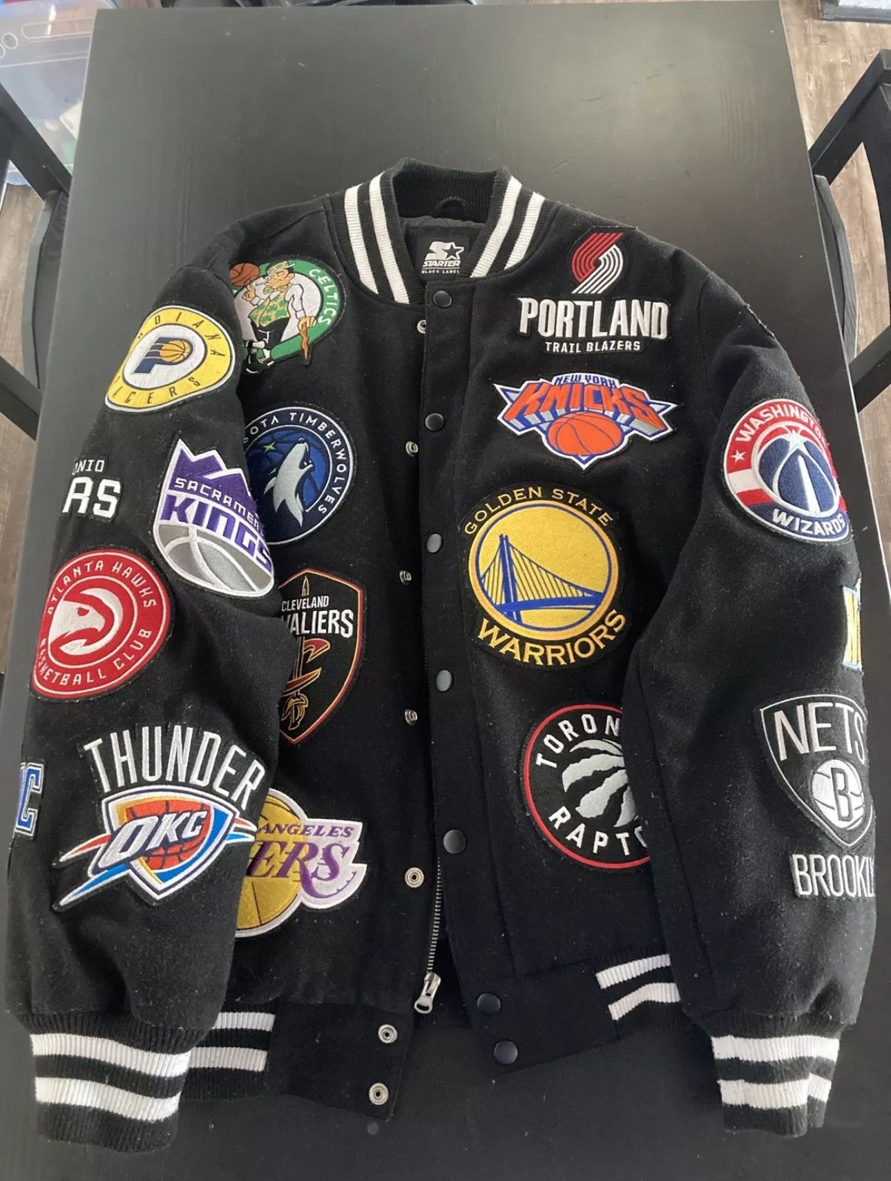 New York Knicks Bomber Jacket - 2024 Starter Black Label