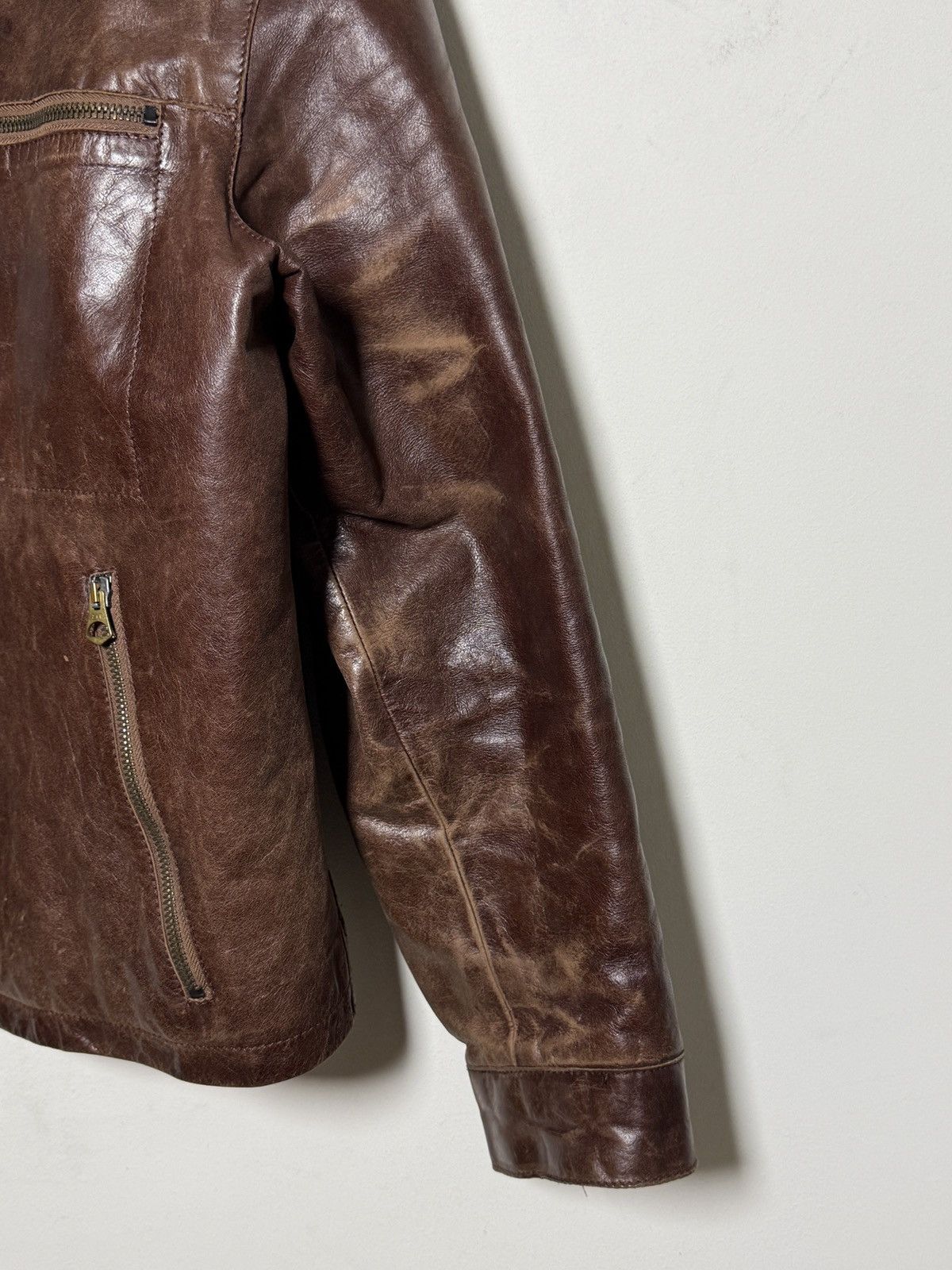 Giorgio Armani Vintage Armani Jeans leather jacket Size US M / EU 48-50 / 2 - 7 Thumbnail