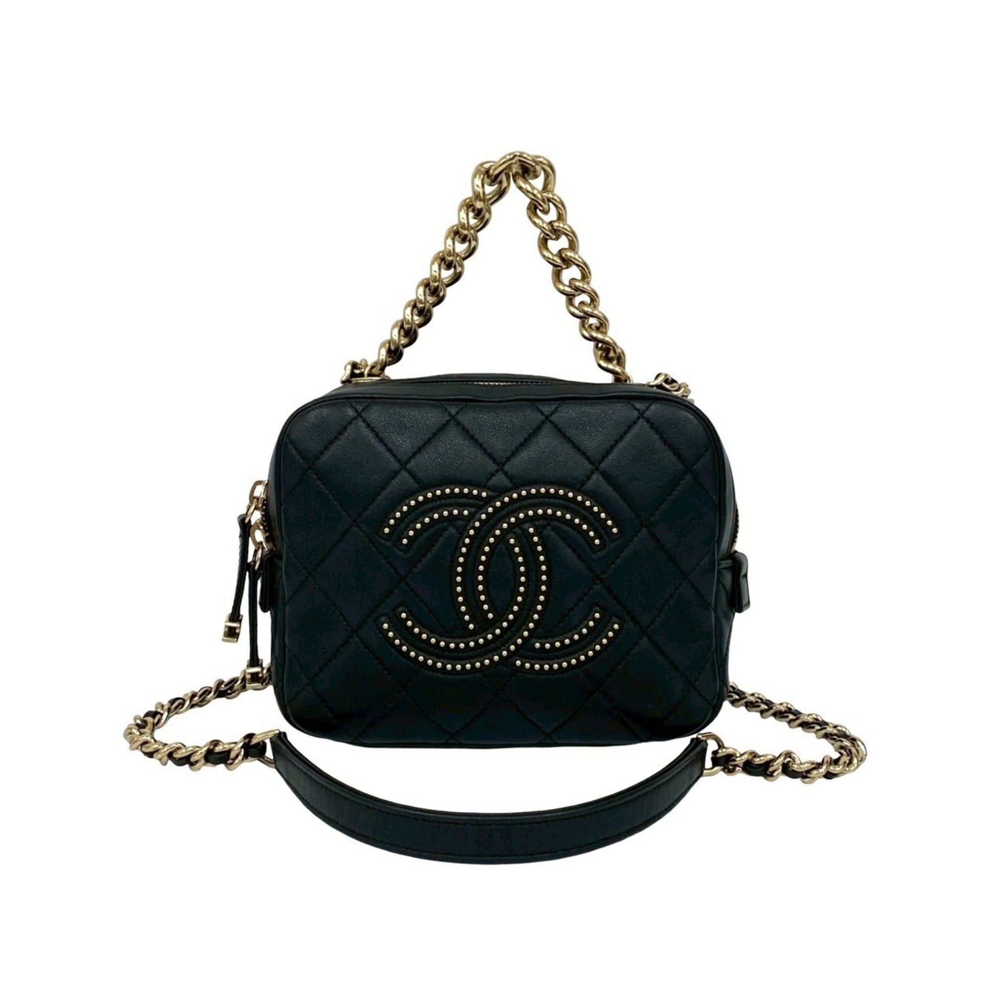 Chanel CHANEL Matelasse Coco Stud Leather 2-Way Handbag with Chain Shoulder Bag 39374 Size ONE SIZE - 1 Thumbnail