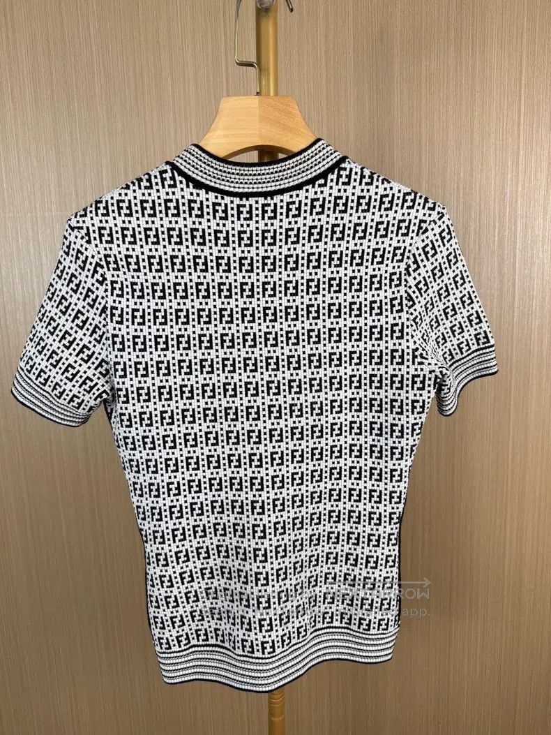 Fendi Fendi All-Over Printed Short-Sleeve Knit Top Size XS / US 0-2 / IT 36-38 - 2 Thumbnail