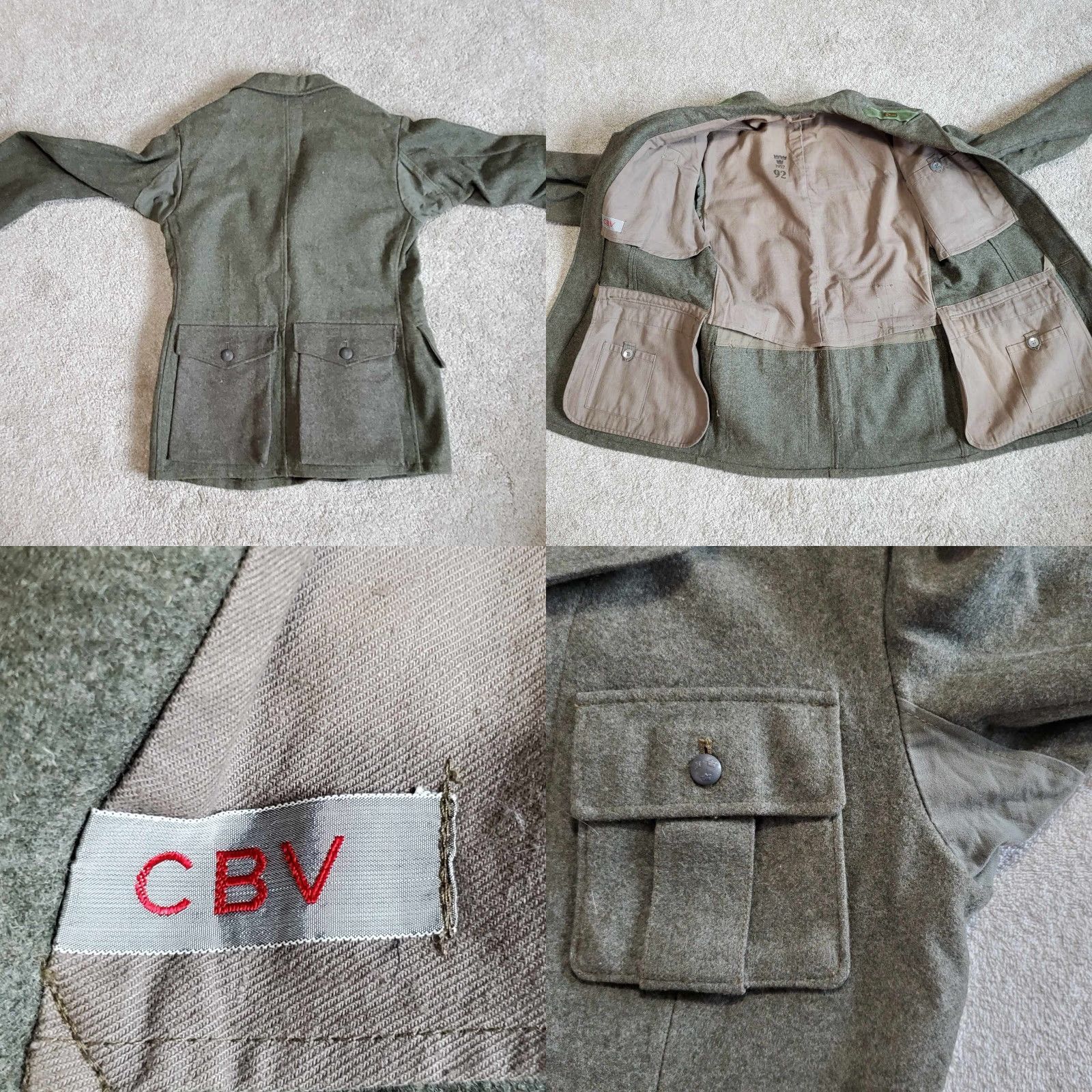 Vintage VINTAGE Ornklader Military Field Jacket Wool Coat M Medium Light Green Mens Wool Military Field Coat Size US M / EU 48-50 / 2 - 8 Thumbnail