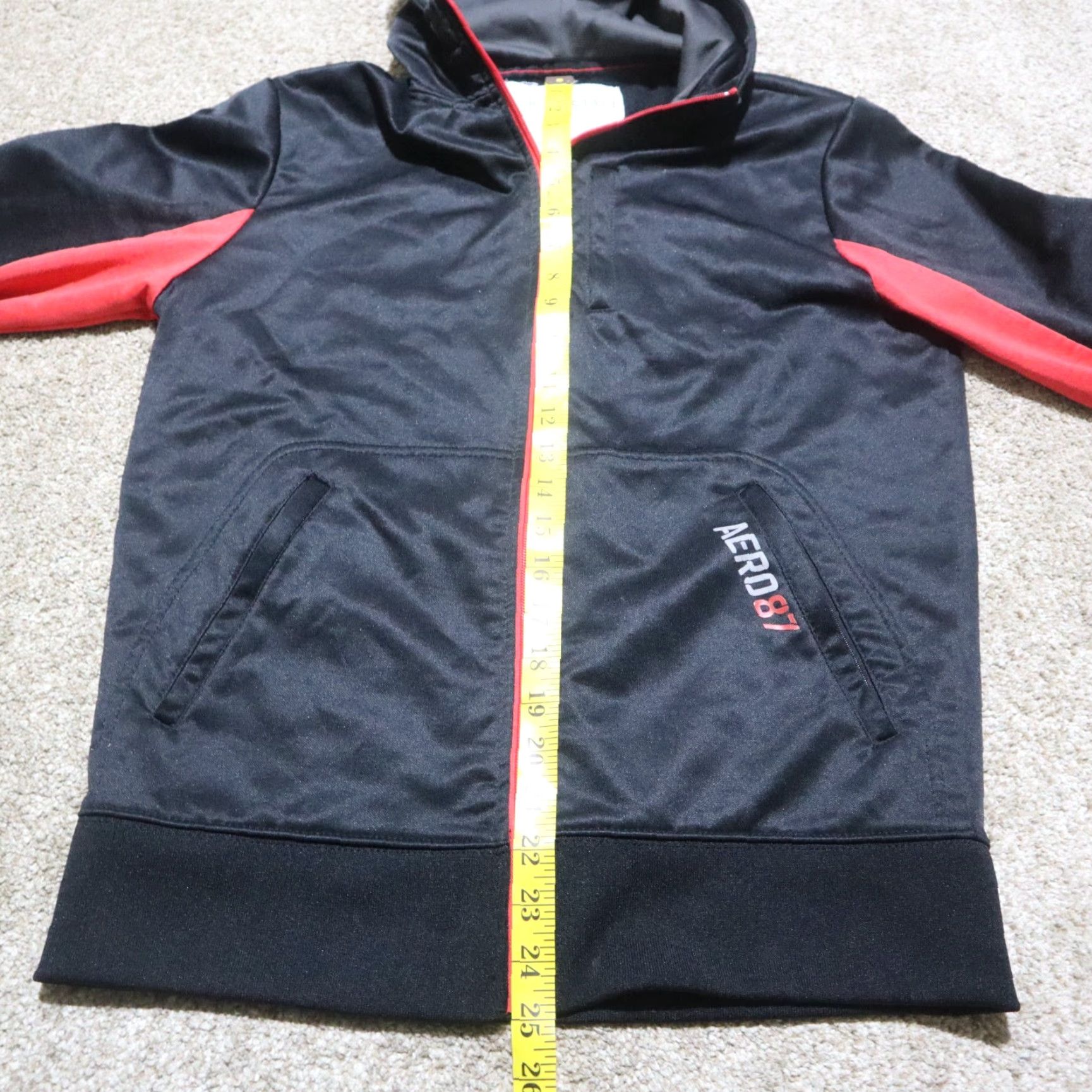 Aeropostale Aeropostale Jacket Women S Black Full Zip Coat with Red Trim Size S Small Size S / US 4 / IT 40 - 7 Thumbnail