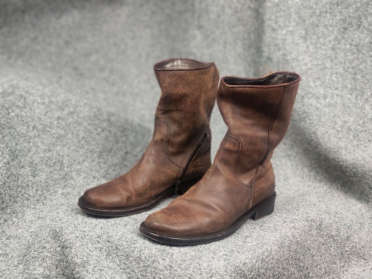 Daniele Alessandrini Alessandrini Vintage Brown Leather Boots Zip Carol Styl Rick Size US 9 / EU 42 - 6 Thumbnail