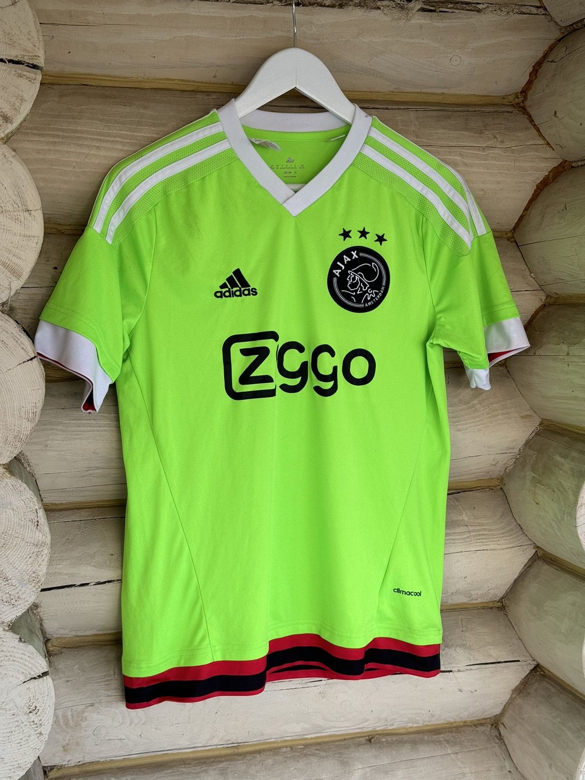 Adidas 2015 Adidas Ajax Acid Green soccer jersey Size US XS / EU 42 / 0 - 2 Thumbnail