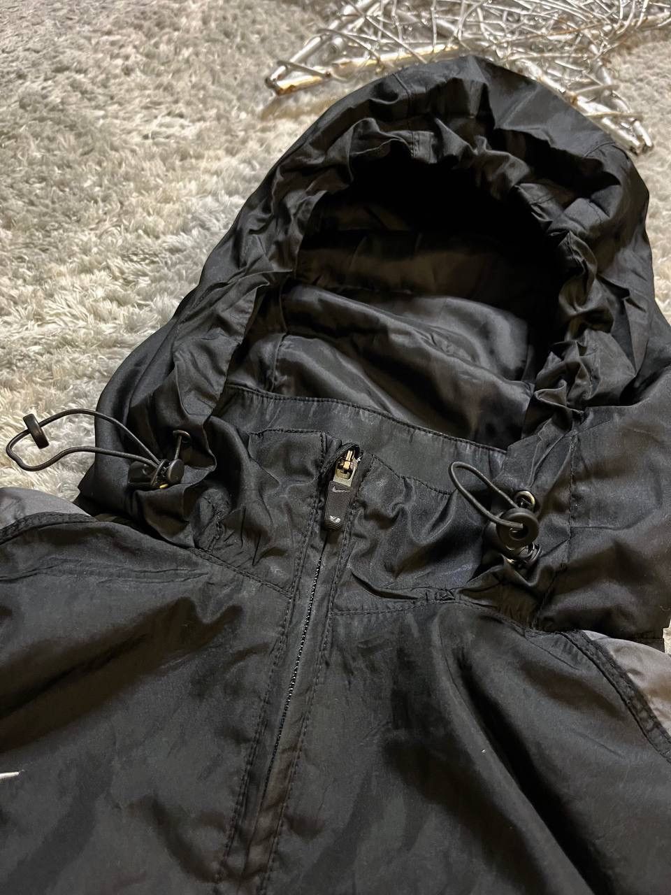 Nike × Vintage OOs Nike Vintage Jacket Nylon Swoosh Hooded Drill Size US L / EU 52-54 / 3 - 10 Thumbnail