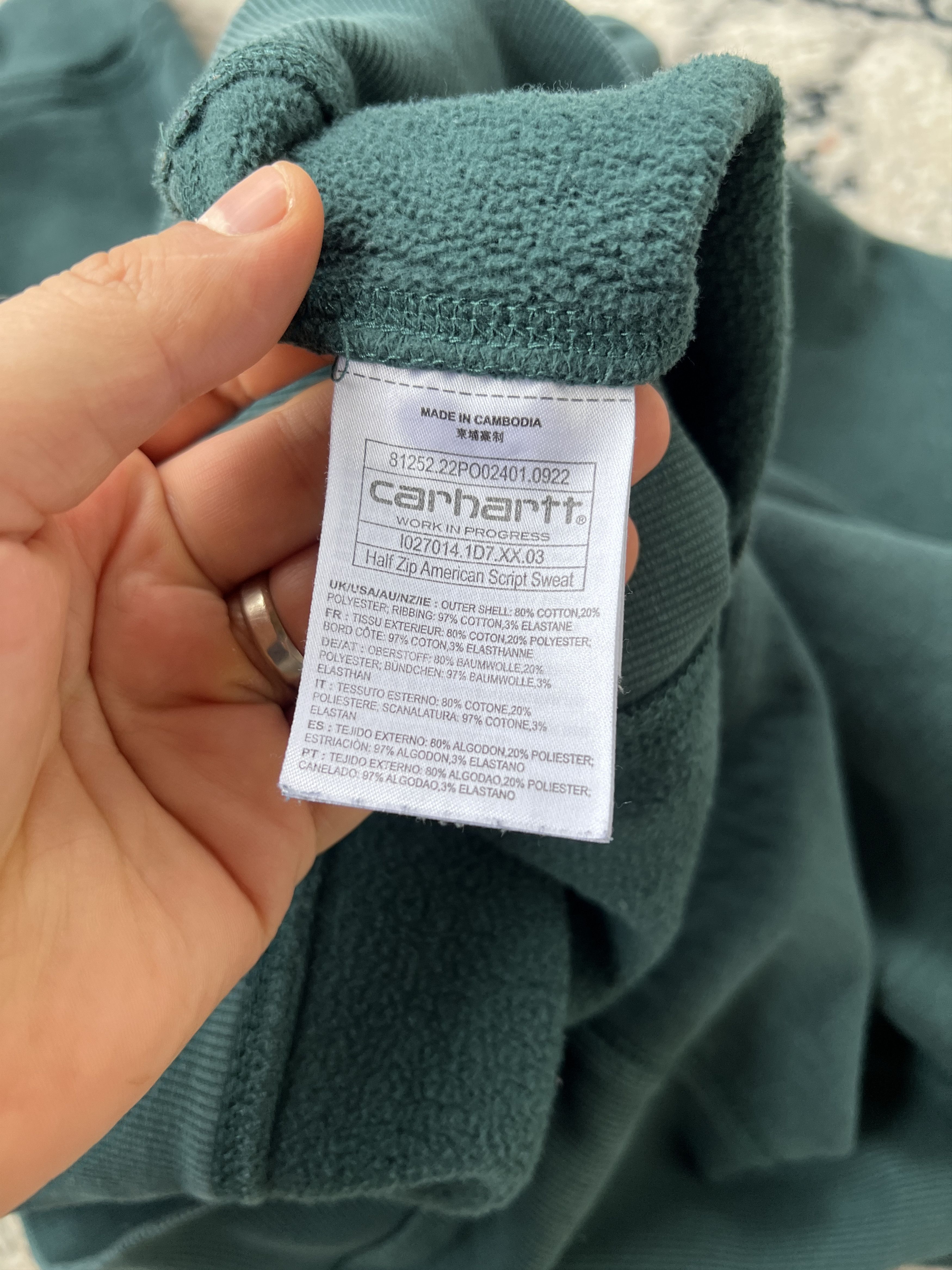 Carhartt Carhartt 1/4 Zip Sweatshirt Size US XS / EU 42 / 0 - 8 Thumbnail
