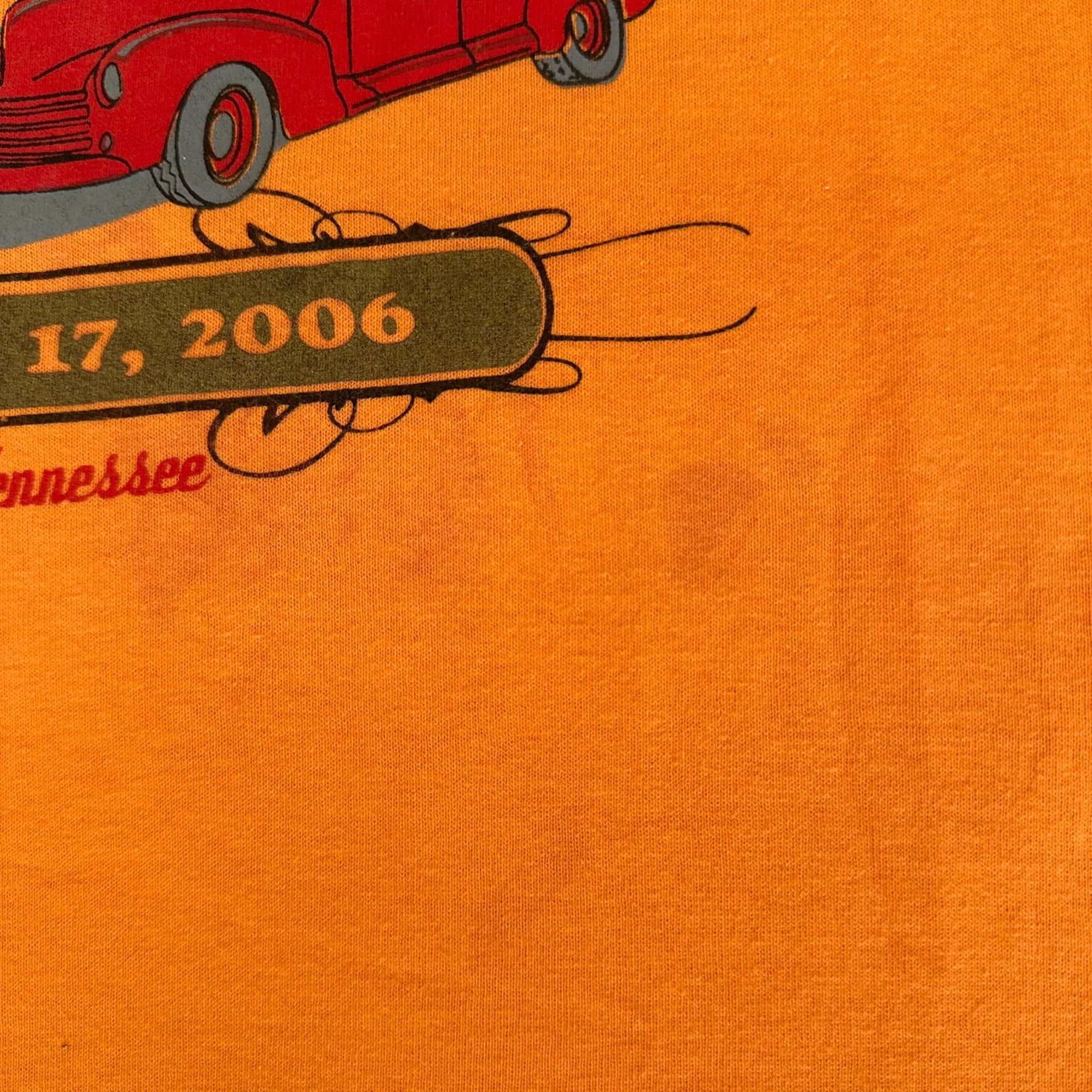 Vintage Vintage Y2K Moonshine Rod Run Car Show T-Shirt Orange L Clas Size US L / EU 52-54 / 3 - 5 Thumbnail
