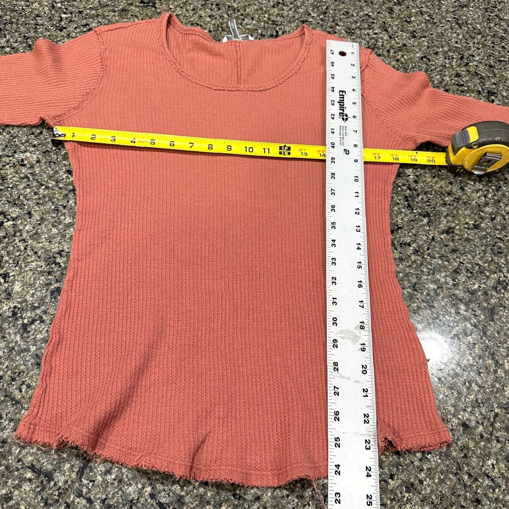 BKE BKE Womens Shirt L Burnt Orange Modal Cotton Long Sleeve Round Neck Boho Y2K Tunic Blouse Size L / US 10 / IT 46 - 6 Thumbnail