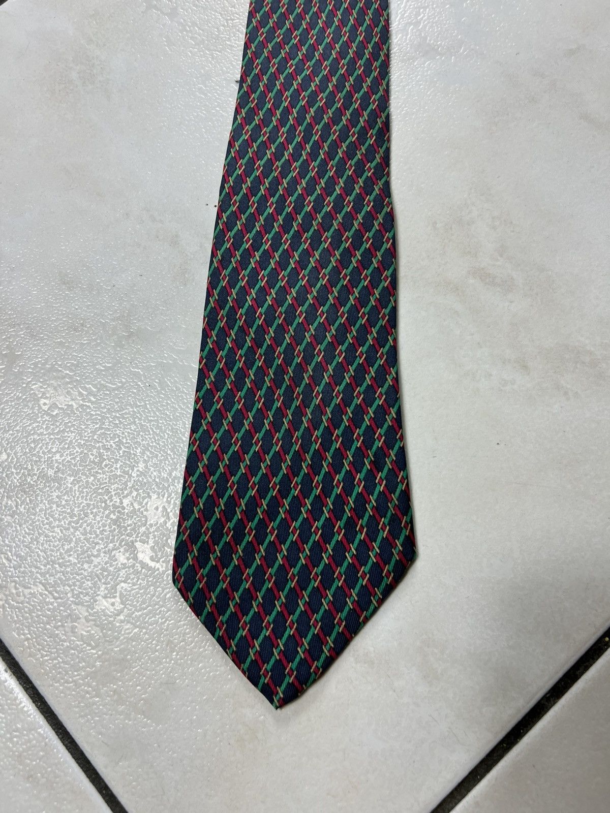Hermes Vintage Hermes Paris silk tie luxury 7155 FA pattern logo H Size ONE SIZE - 3 Thumbnail