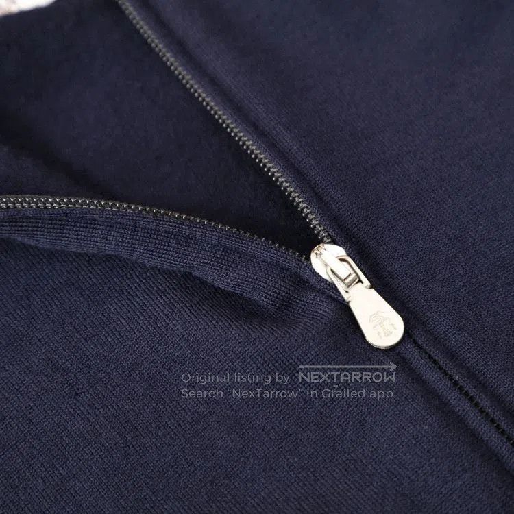 Brunello Cucinelli Brunello Cucinelli Men's Blue Knit Sweater. Size US L / EU 52-54 / 3 - 4 Thumbnail