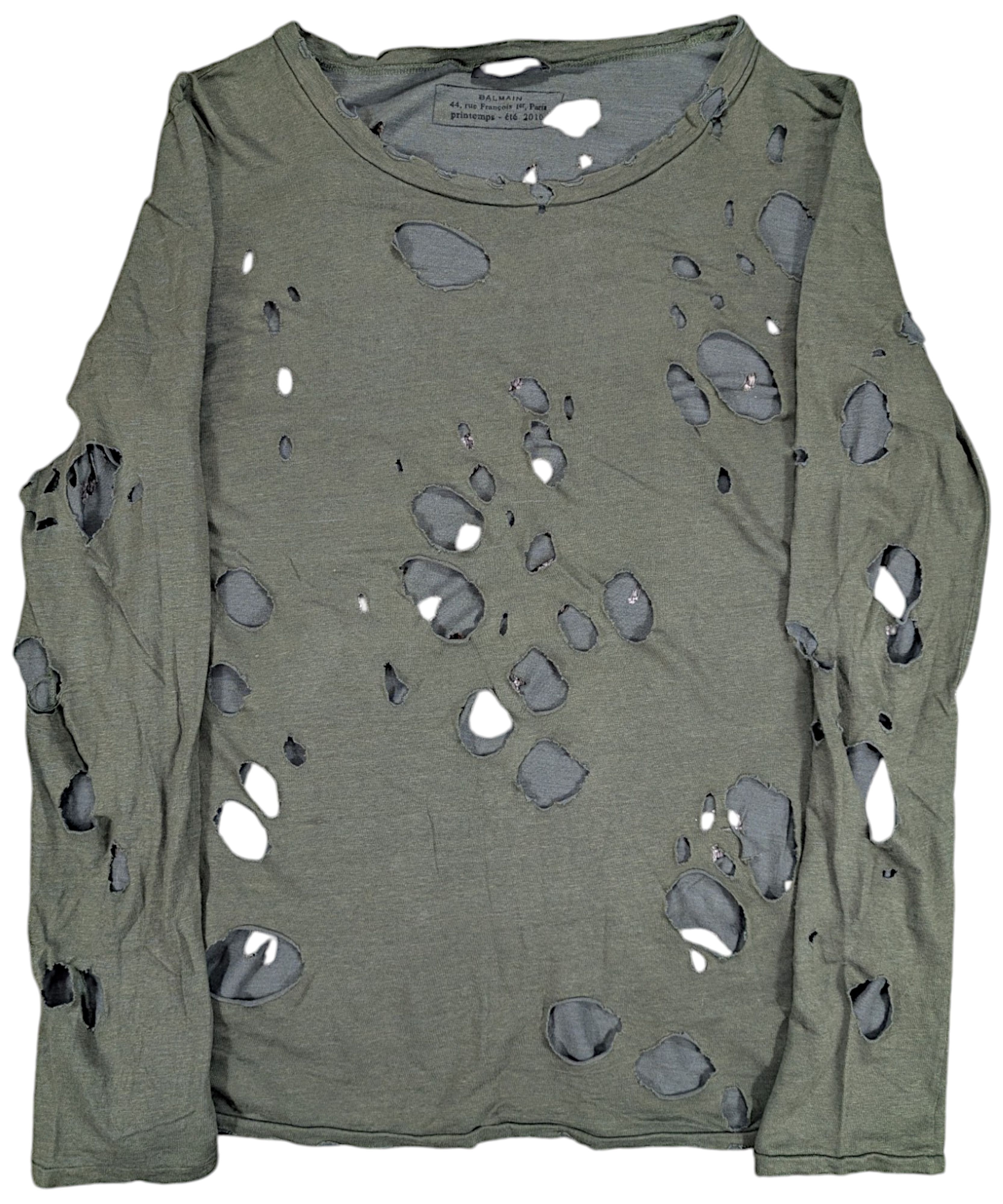 Balmain Balmain SS10 Bullet Ripped Distressed Decarnin Thermal Size US S / EU 44-46 / 1 - 1 Thumbnail