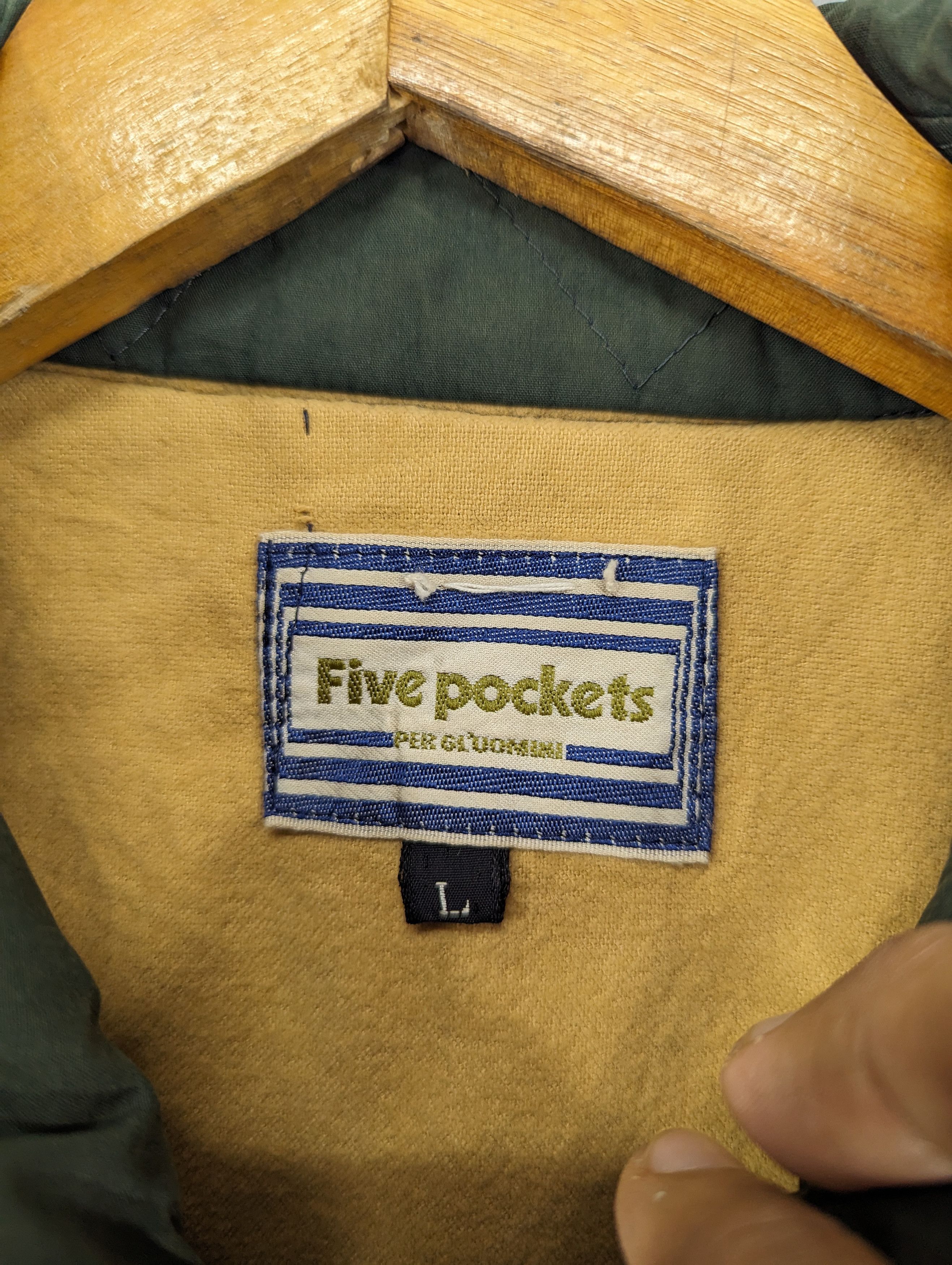 Japanese Brand Vintage Five Pockets Wool/Leather Patches Jacket Size US L / EU 52-54 / 3 - 12 Thumbnail