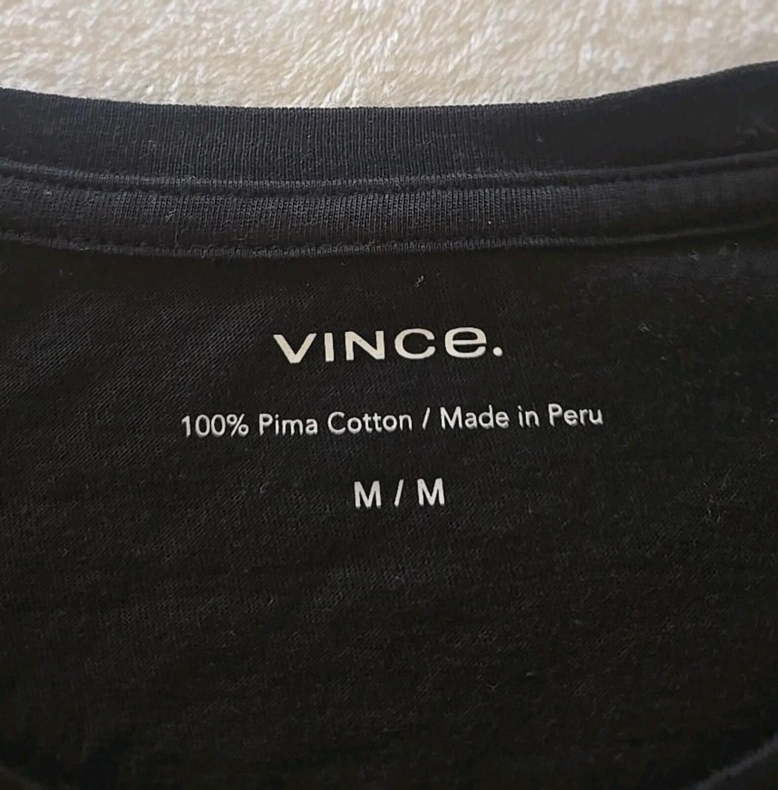 Vince Vince Soft Pima Cotton Crew Neck T-Shirt Black Size M Size US M / EU 48-50 / 2 - 4 Thumbnail