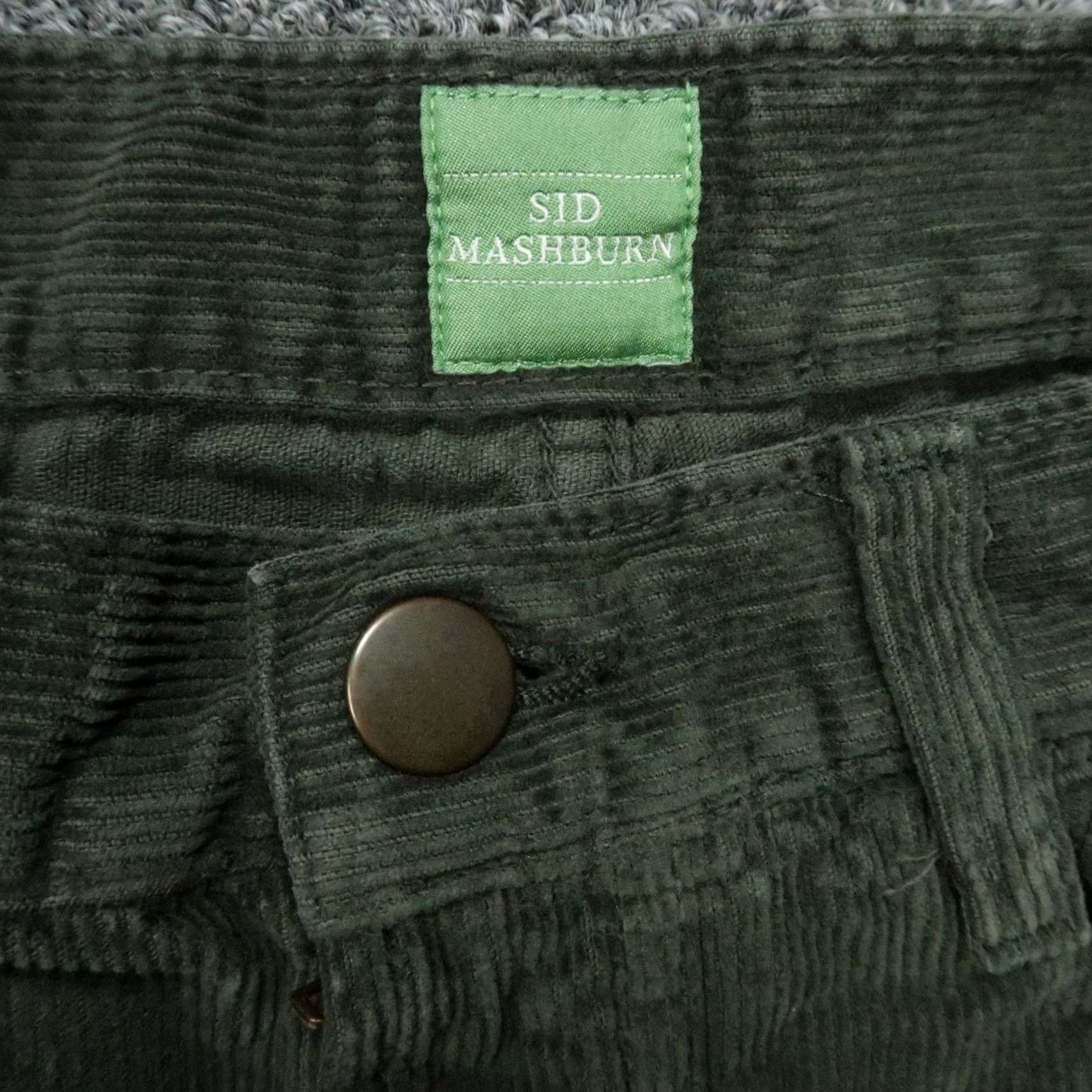 Sid Mashburn Sid Mashburn Green Corduroy Pants Mens 34x27 5 Pocket Flat Front Straight Cord Size US 34 / EU 50 - 4 Thumbnail