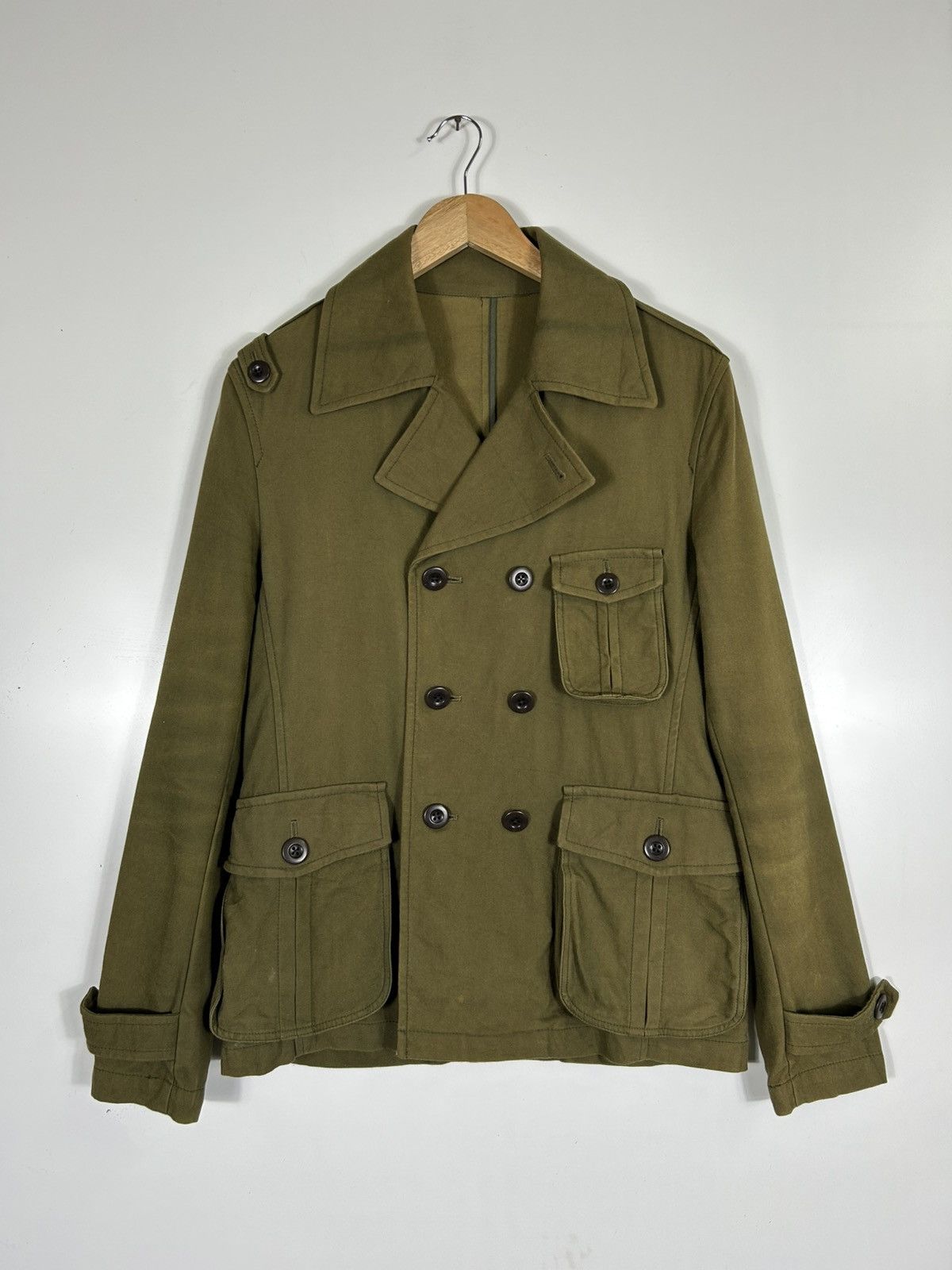 Japanese Brand 🔥Quadro Workwear Style Double Breast Coat Jacket Size US S / EU 44-46 / 1 - 1 Thumbnail
