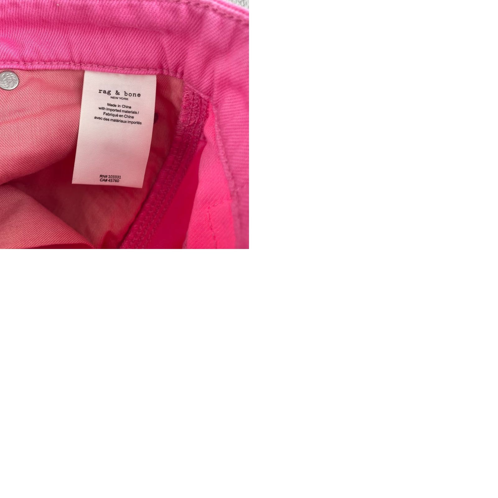 Rag & Bone Rag & Bone Sid Carpenter Jeans Women 30 Pink Wide-Leg Vintage No Size 30" / US 8 / IT 44 - 9 Thumbnail