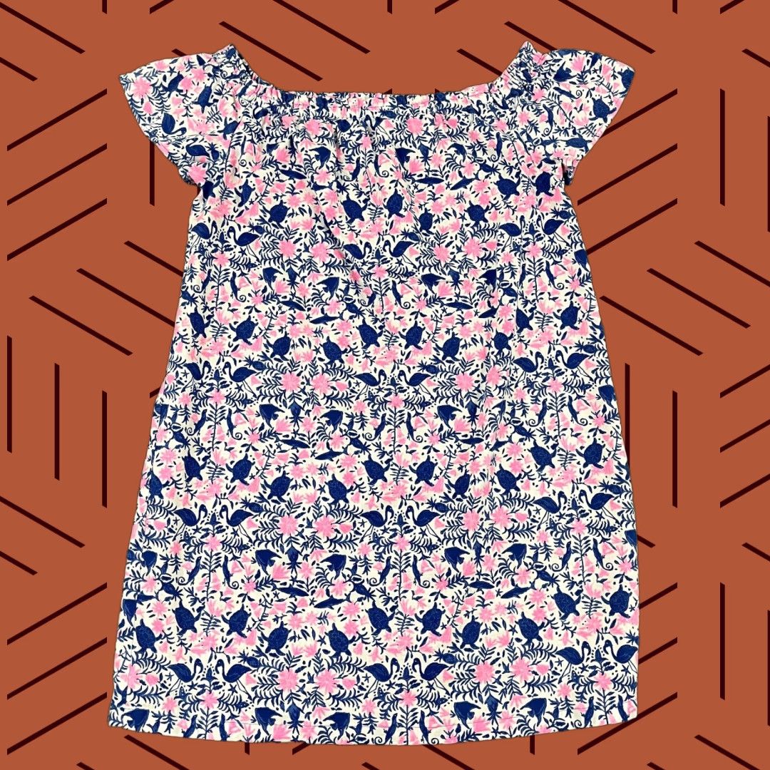 Vineyard Vines Vineyard Vines Off The Shoulder Dress Women XS Linen Blend  Sea Life Print Preppy | Grailed
