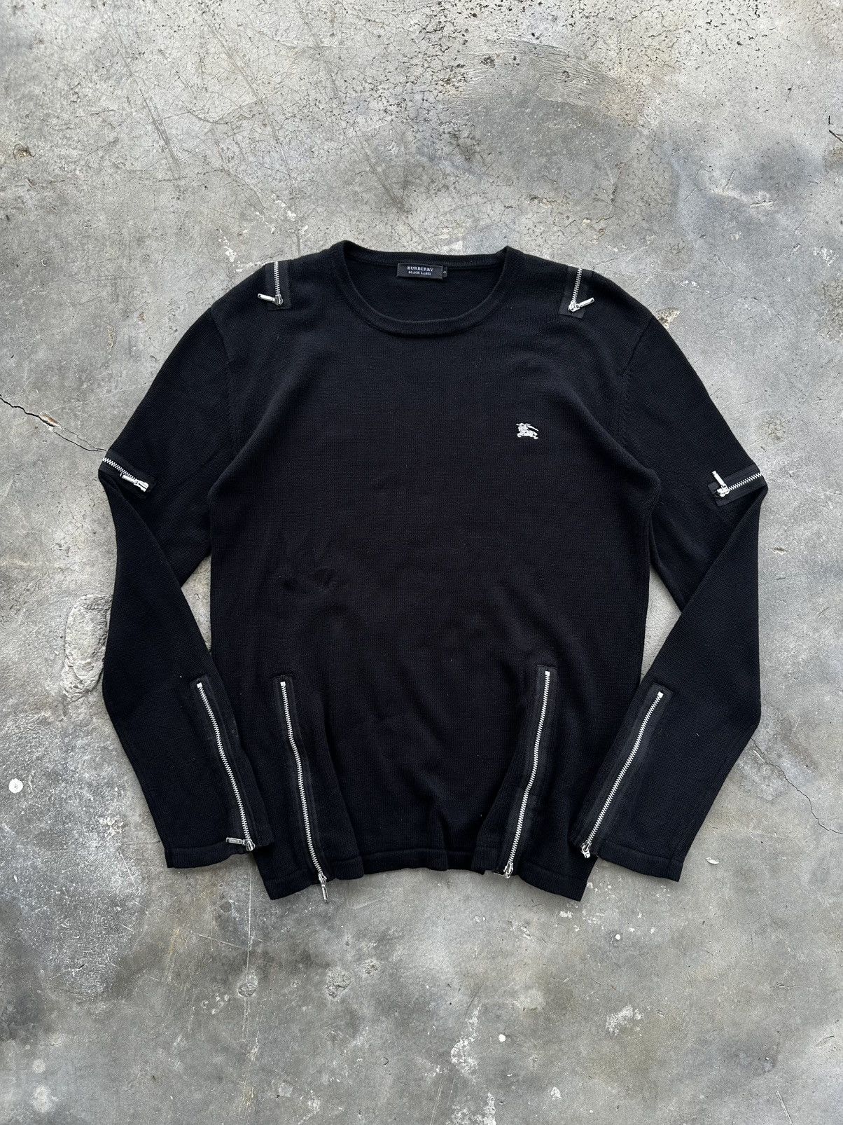 Burberry Burberry Black Label Bondage Punk Multi-Zip Knit Size US M / EU 48-50 / 2 - 7 Thumbnail