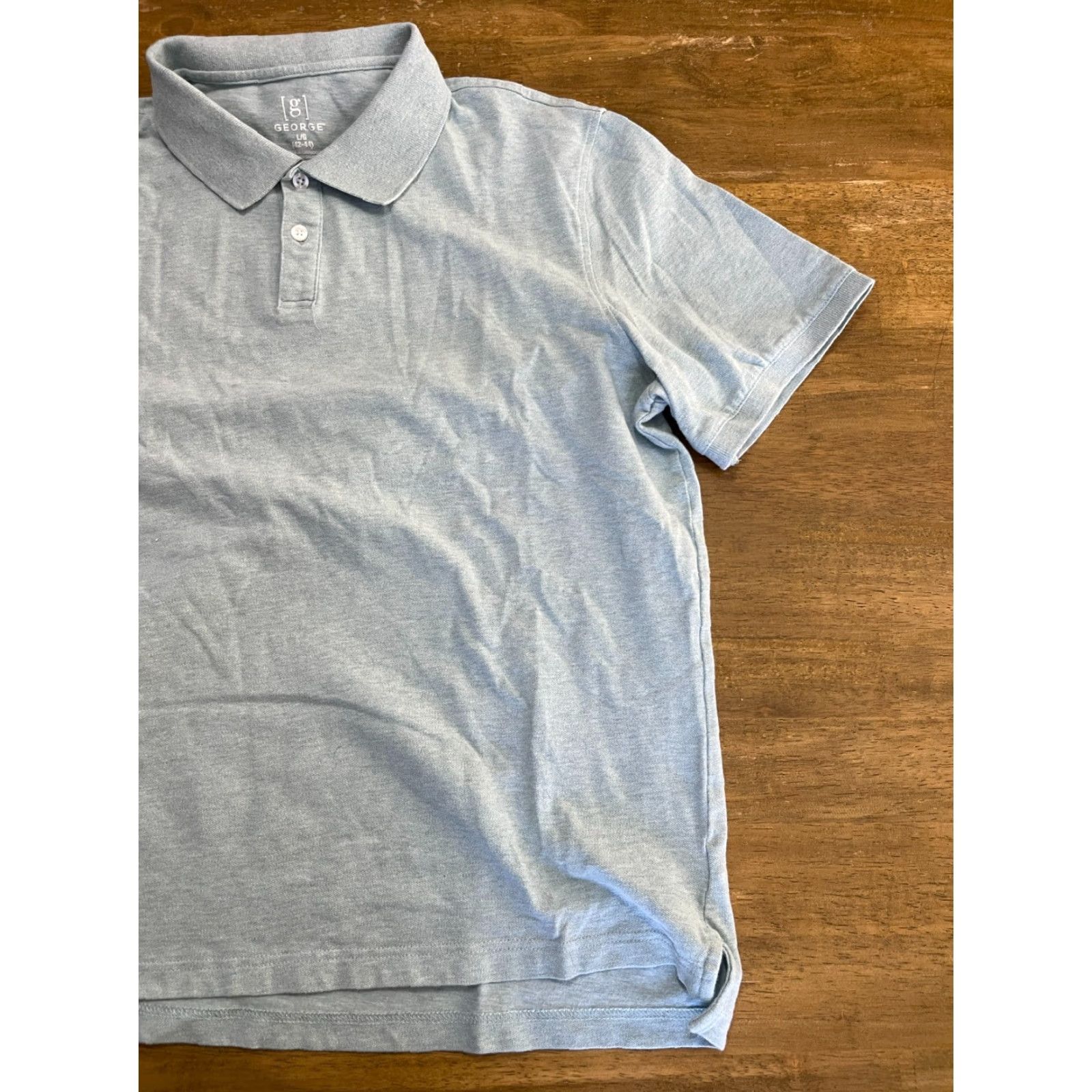 George VINTAGE George Shirt Mens Large Gray Polo Short Sleeve Size US L / EU 52-54 / 3 - 4 Thumbnail