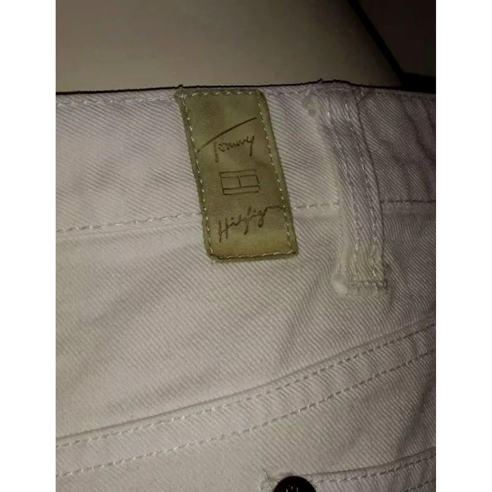 Tommy Hilfiger Tommy Hilfiger Womens White Jean Capri Pants 6 Tall 100% Cotton Casual Size 28" / US 6 / IT 42 - 4 Thumbnail